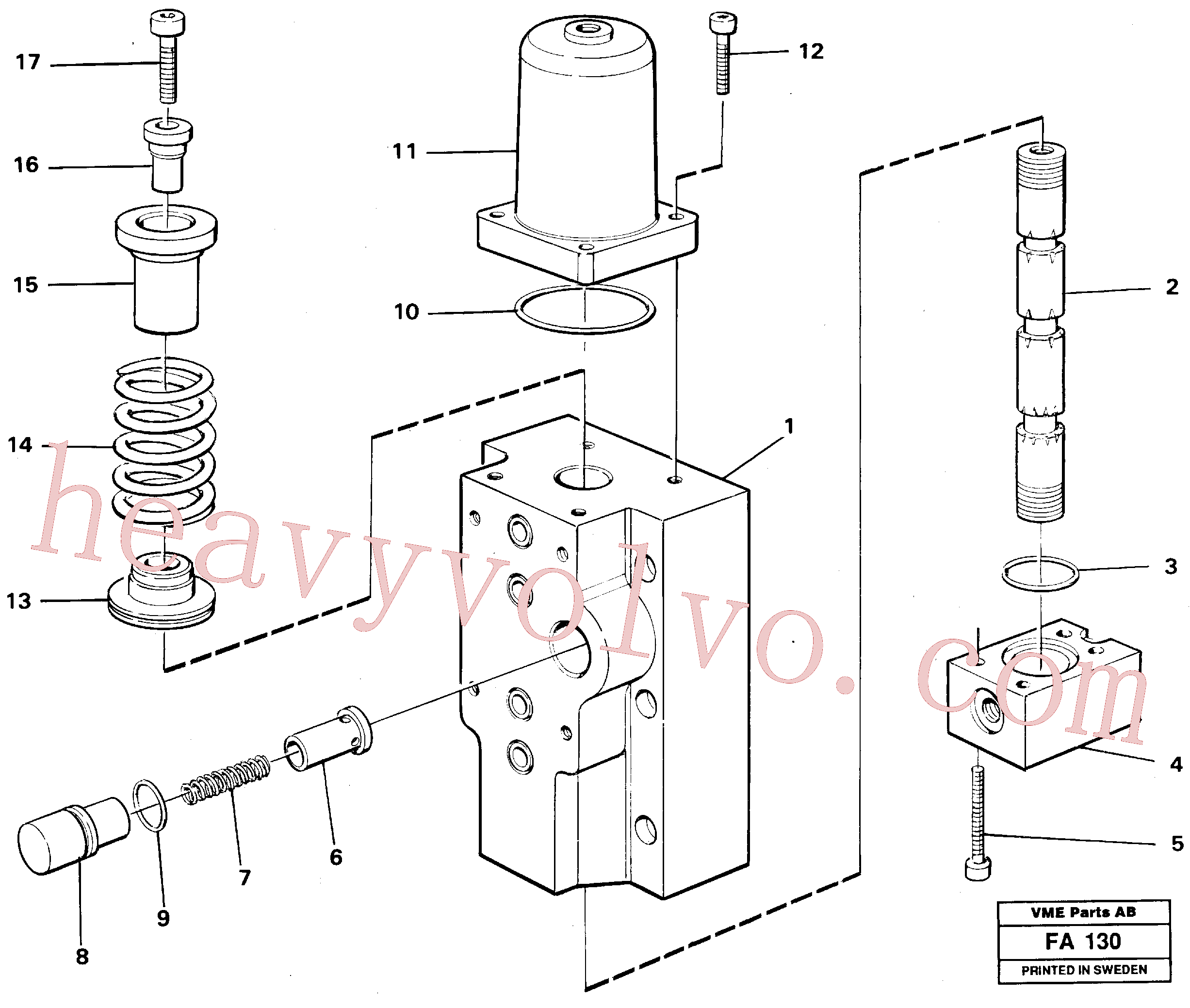 VOE14249826 for Volvo Four-way valve Primary(FA130 assembly)