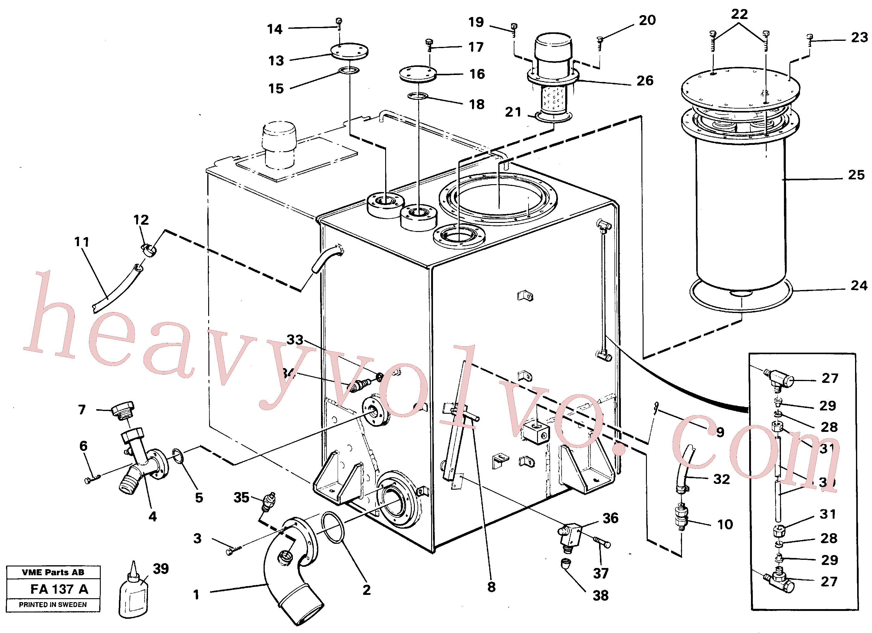 VOE14012329 for Volvo Hydraulic oil tank(FA137A assembly)