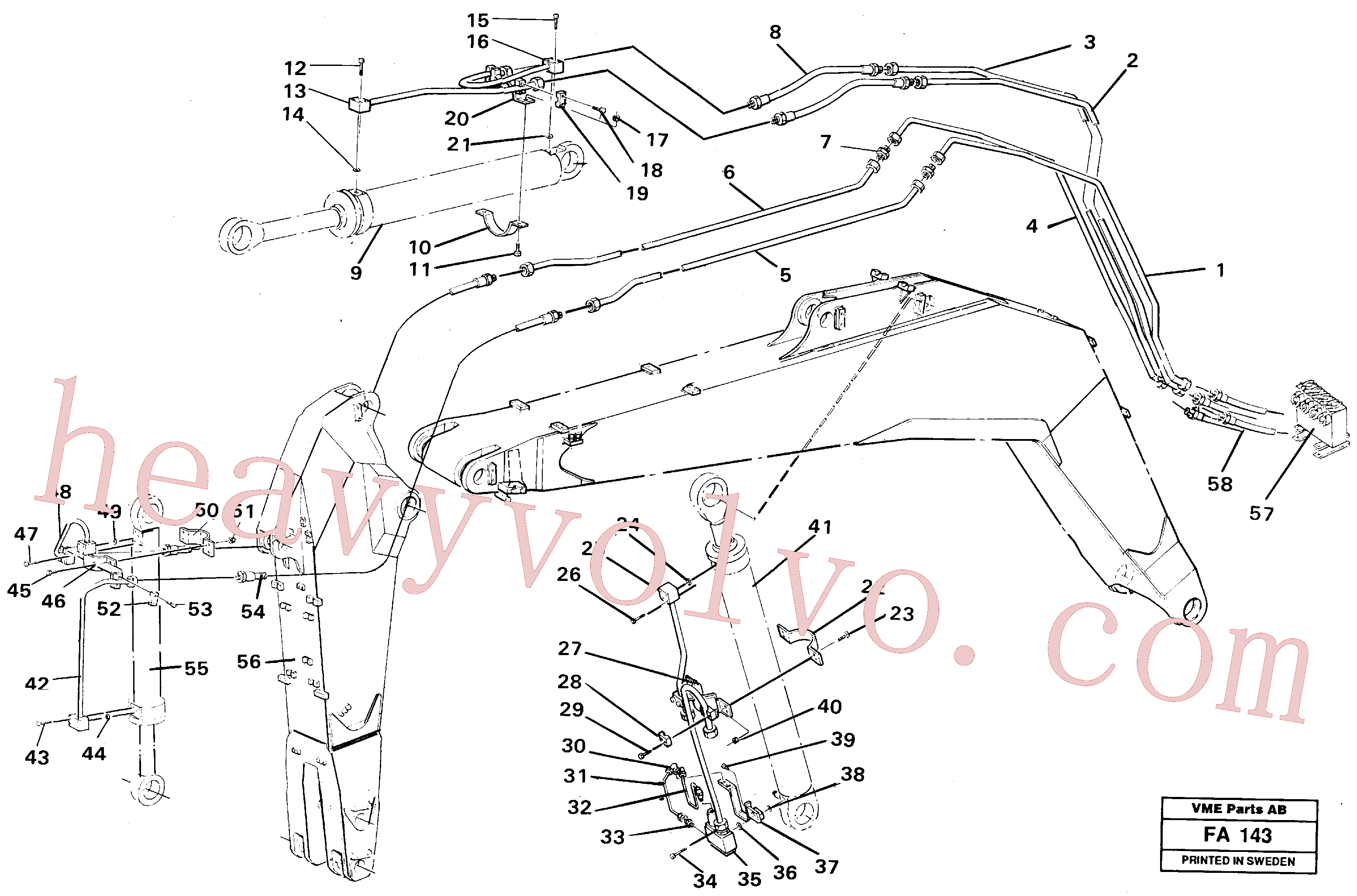 VOE14055009 for Volvo Backhoe hydraulics, boom 5.20m(FA143 assembly)