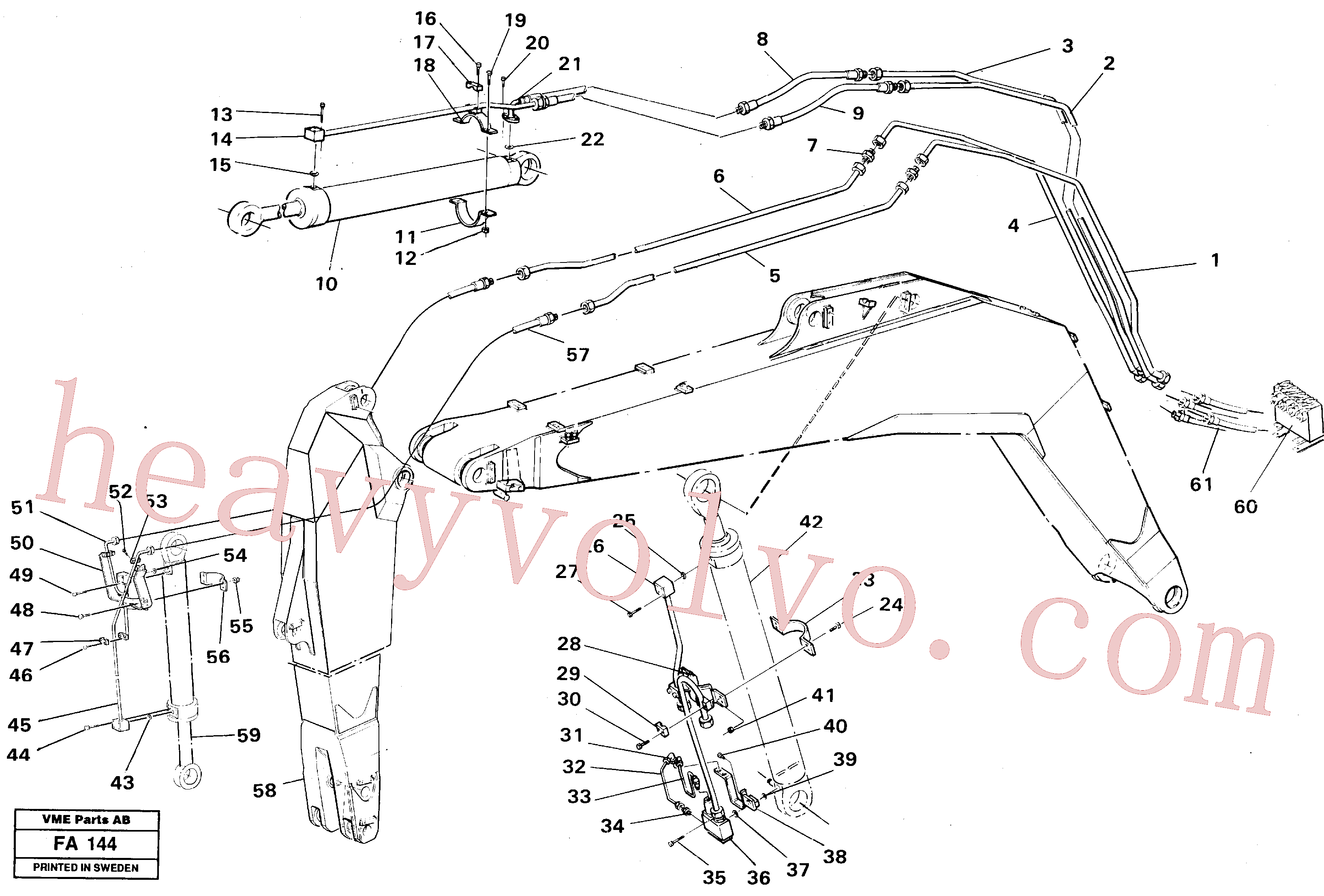 VOE14254515 for Volvo Hydraulic system, boom 5.70m(FA144 assembly)