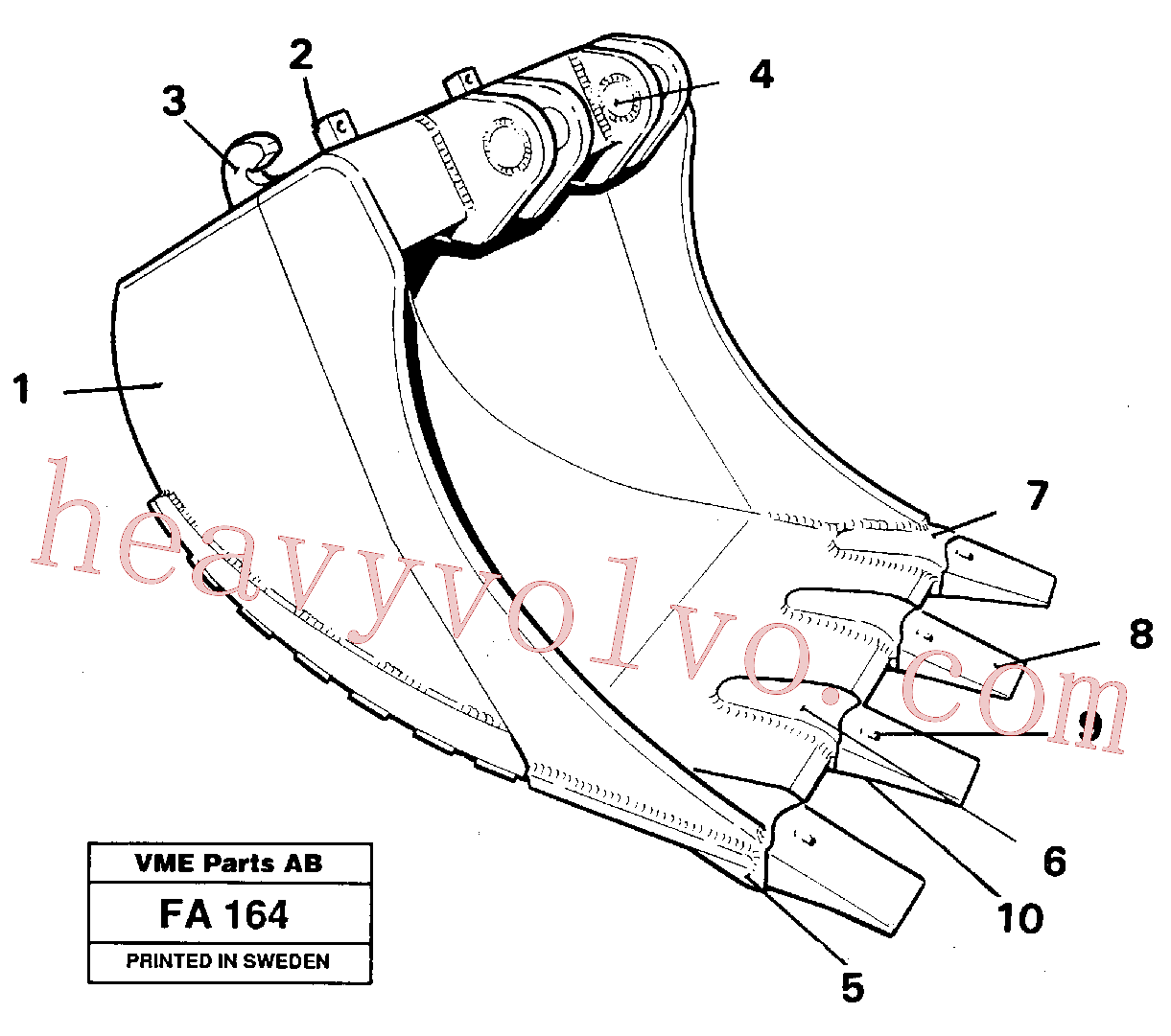 VOE14088647 for Volvo Buckets for Quickfit withplate cutting edges(FA164 assembly)