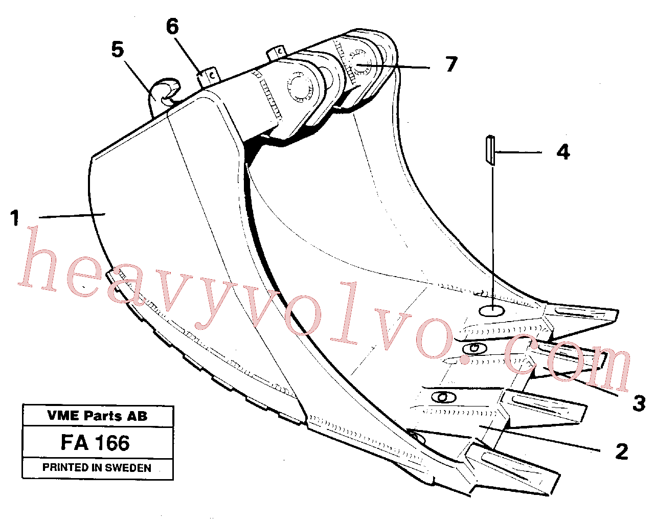SA1171-75040 for Volvo Buckets for Quickfit withcast cutting edges(FA166 assembly)