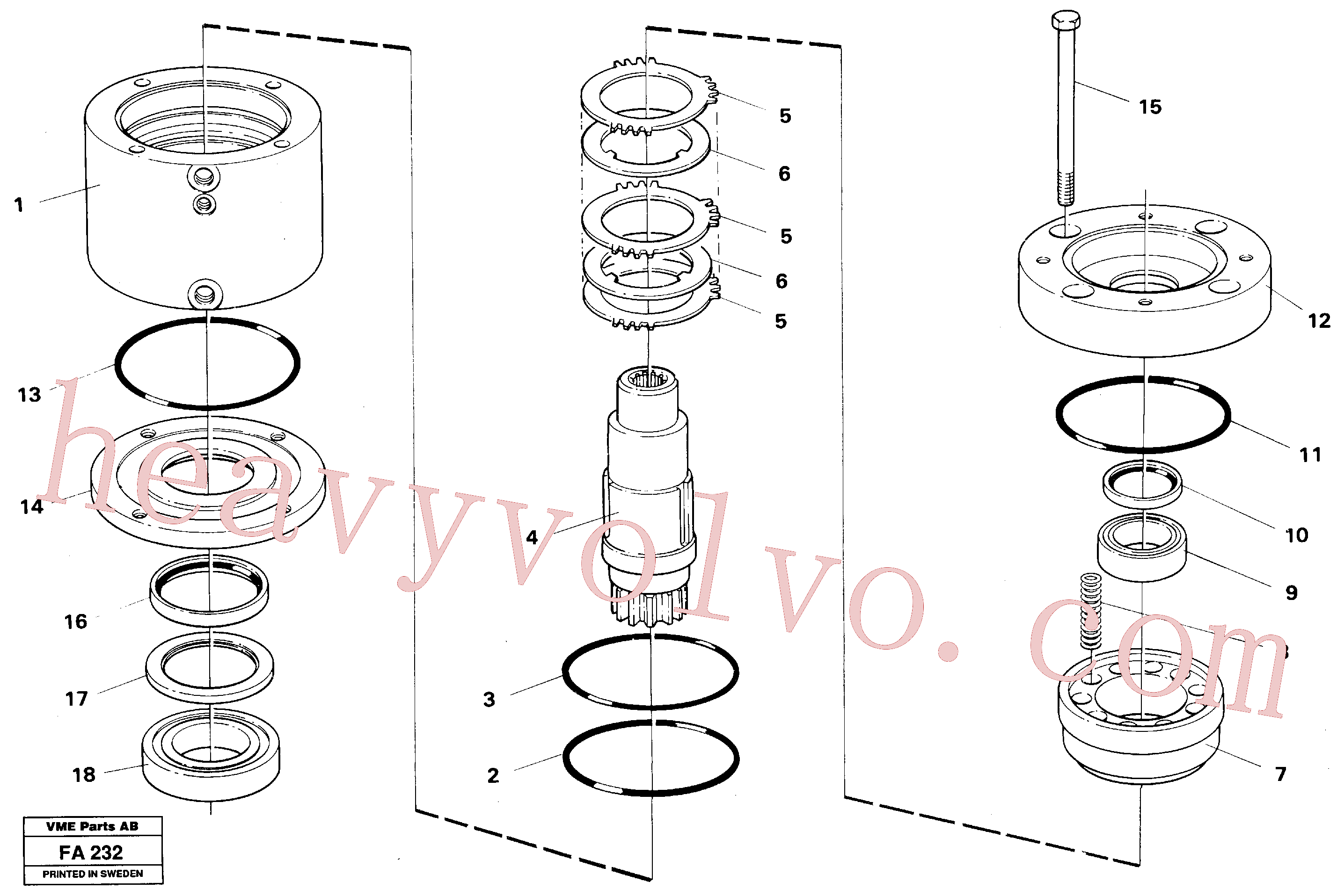 VOE14236540 for Volvo Slewing brake(FA232 assembly)