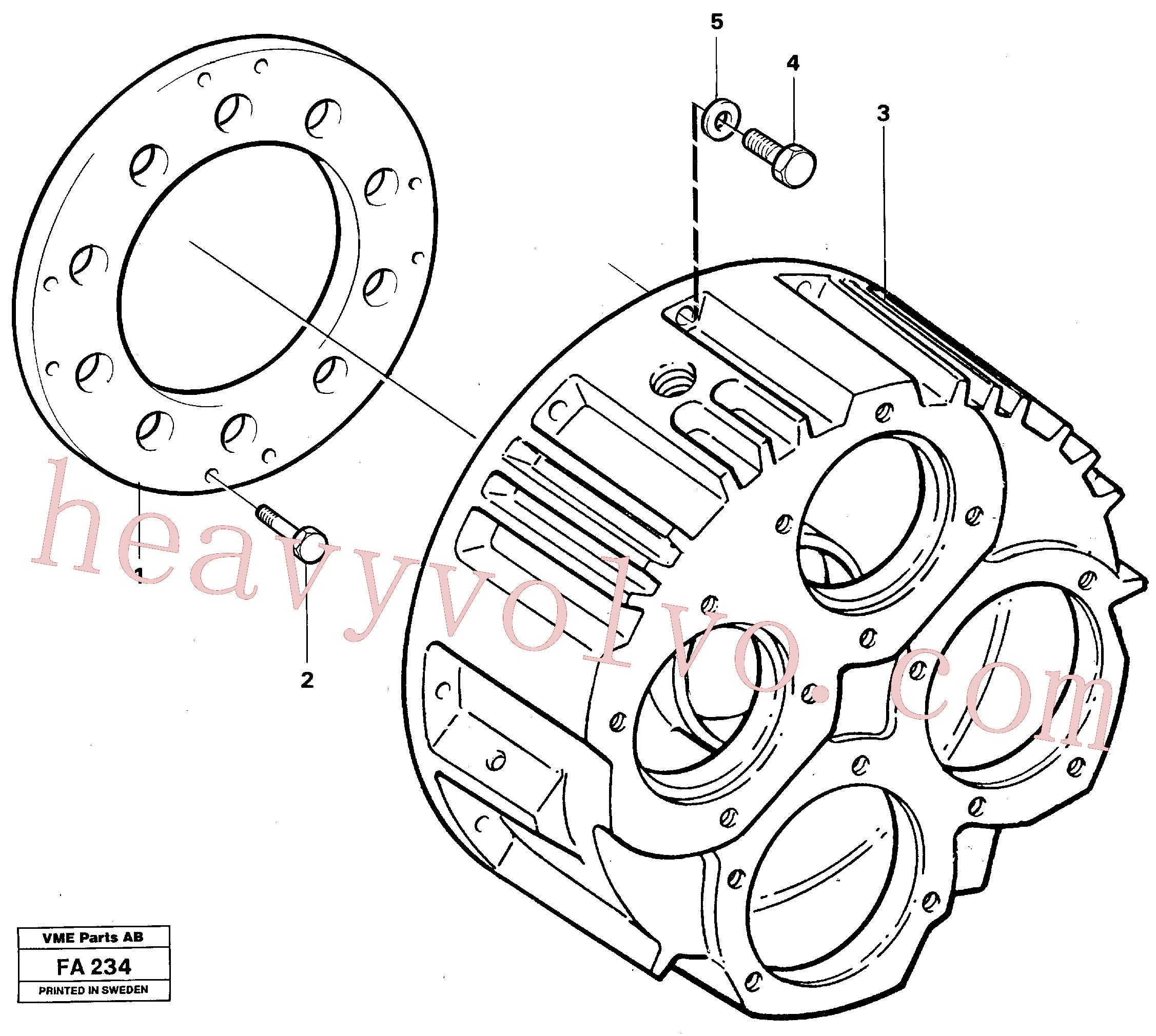 VOE14040583 for Volvo Assembly pump gear box(FA234 assembly)