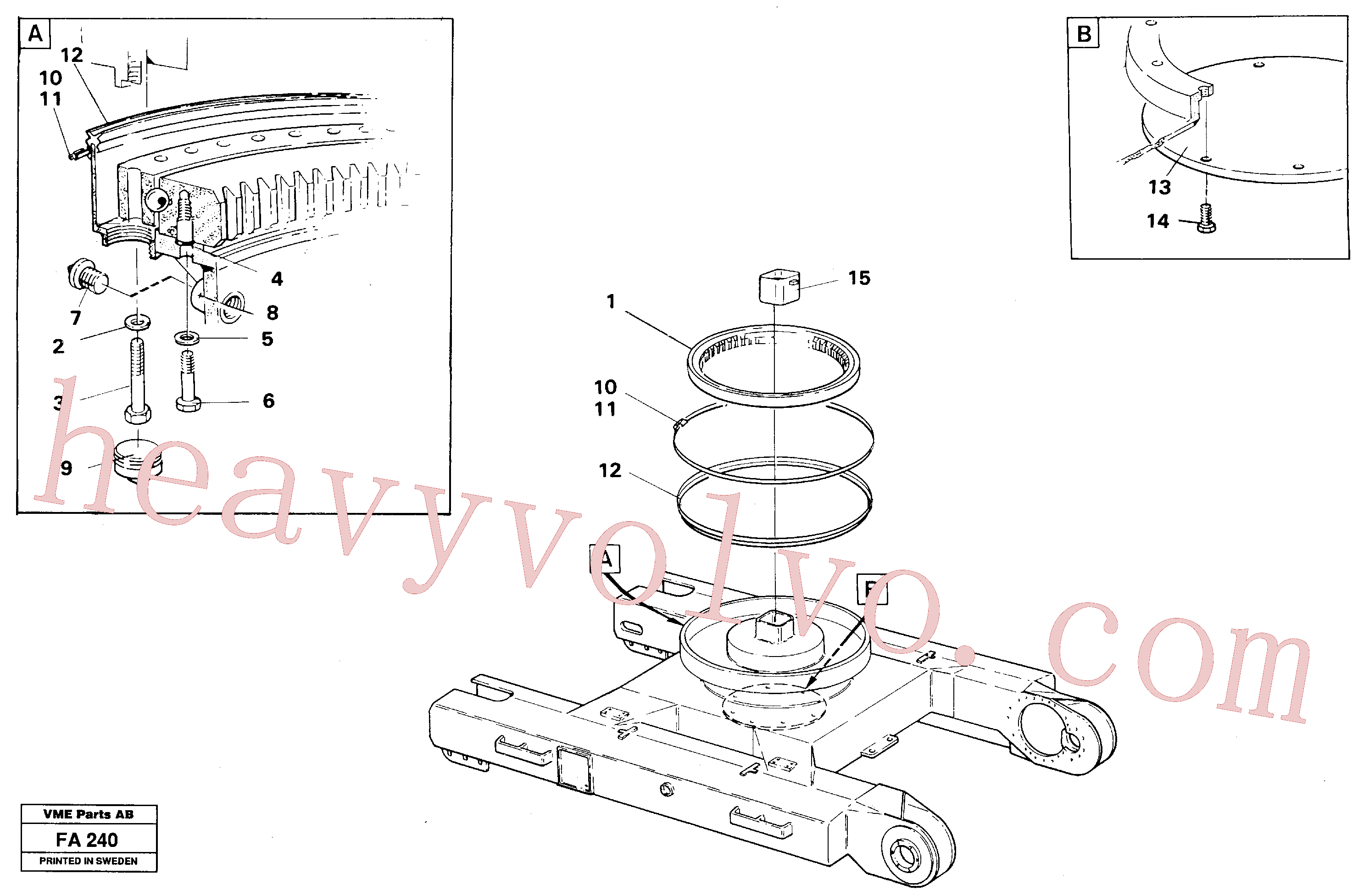 VOE14233513 for Volvo Slewing ring attachment(FA240 assembly)