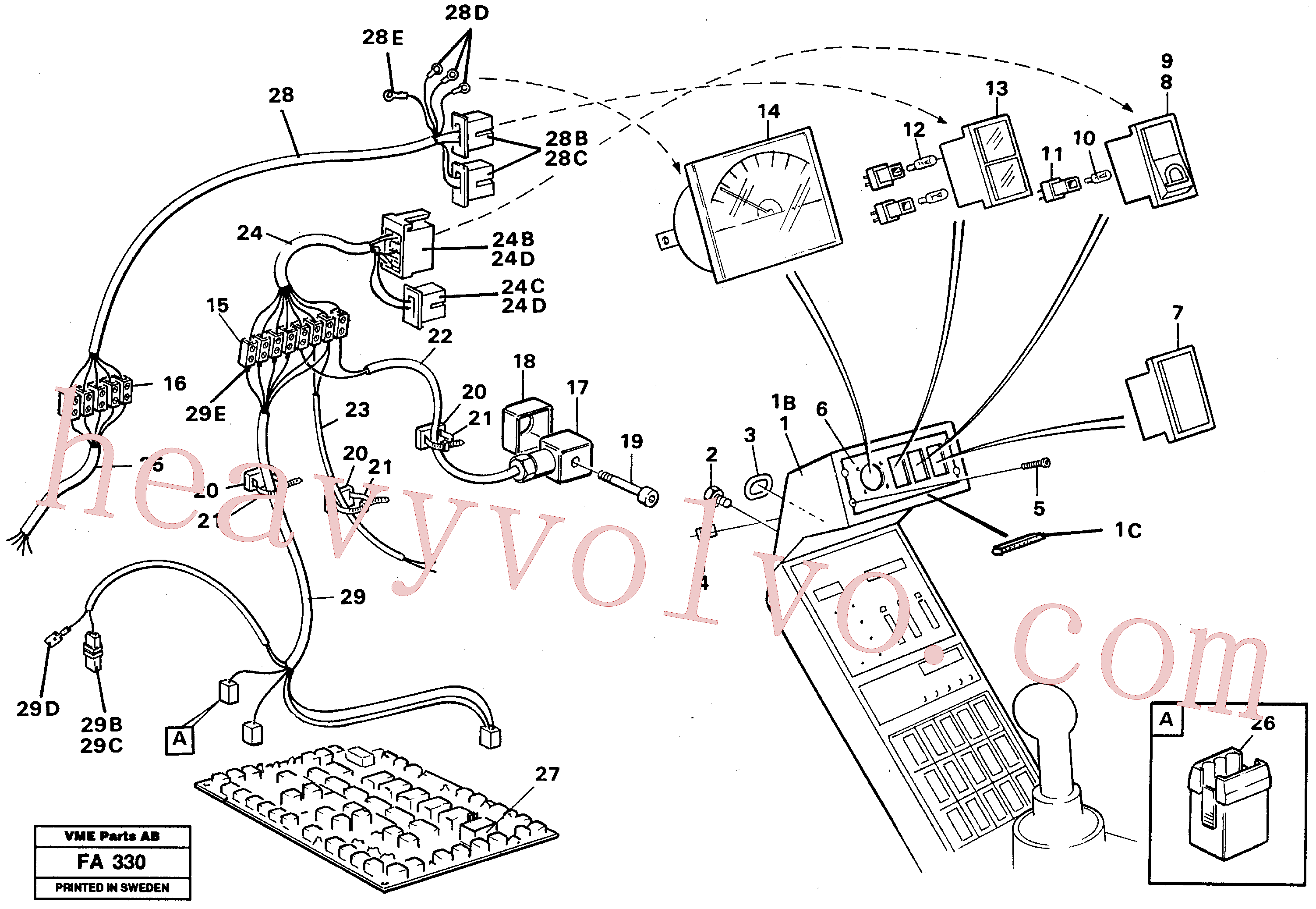 VOE14213791 for Volvo Magnet equipment Ohio/älmhult Instrument box, cab(FA330 assembly)