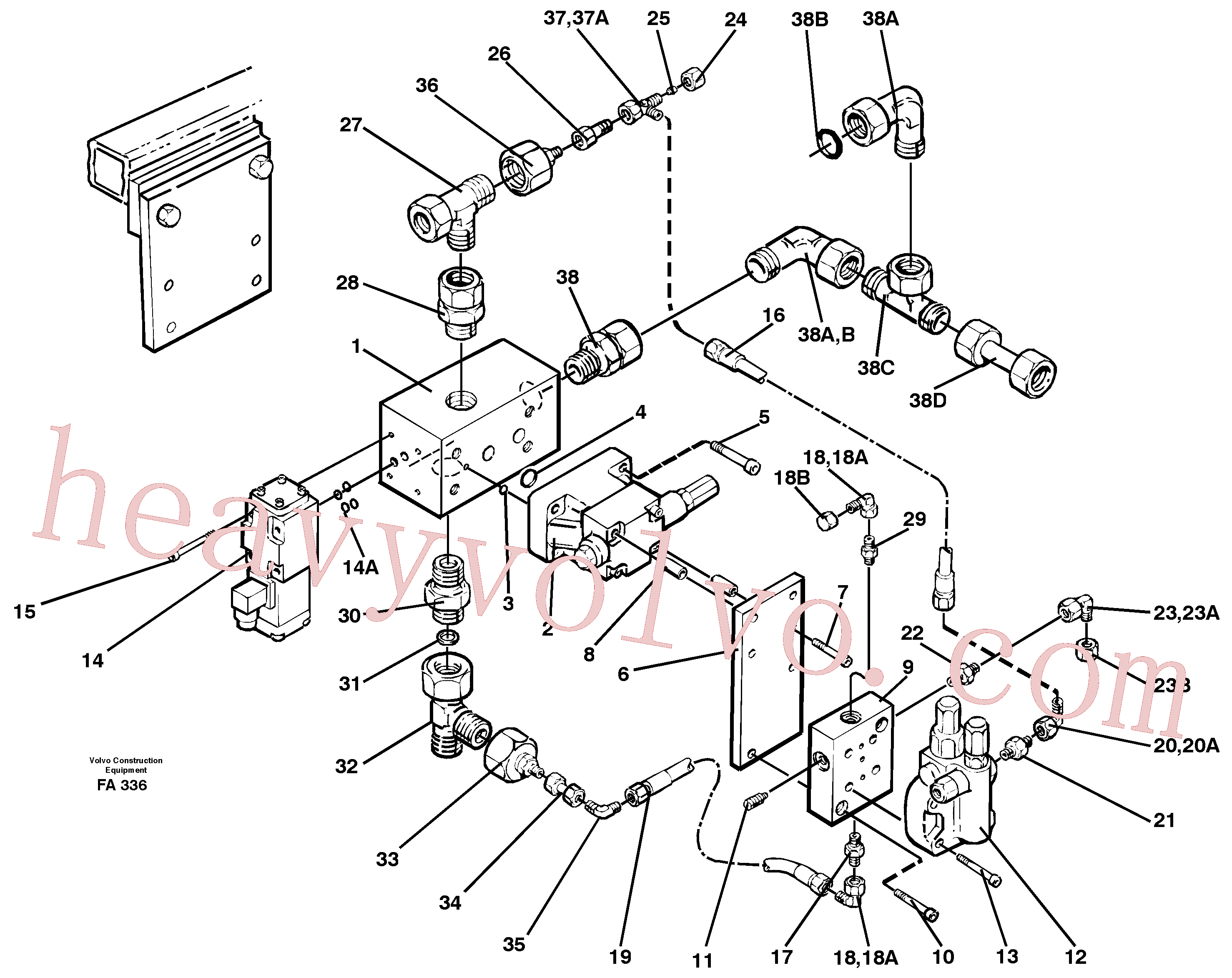 VOE14239620 for Volvo Magnetic equipment Ohio, Valve body(FA336 assembly)