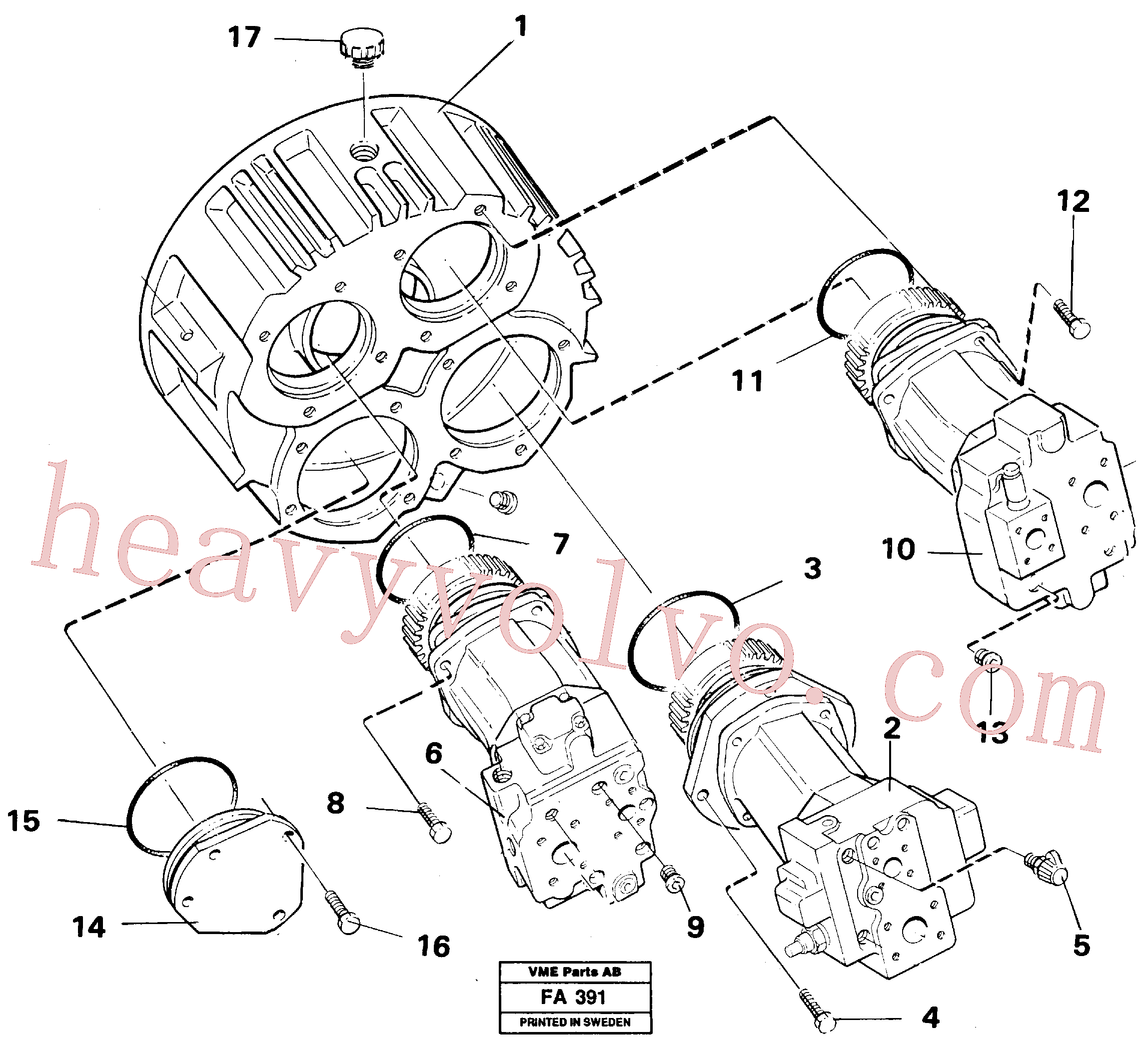 VOE4864294 for Volvo Pump installation(FA391 assembly)