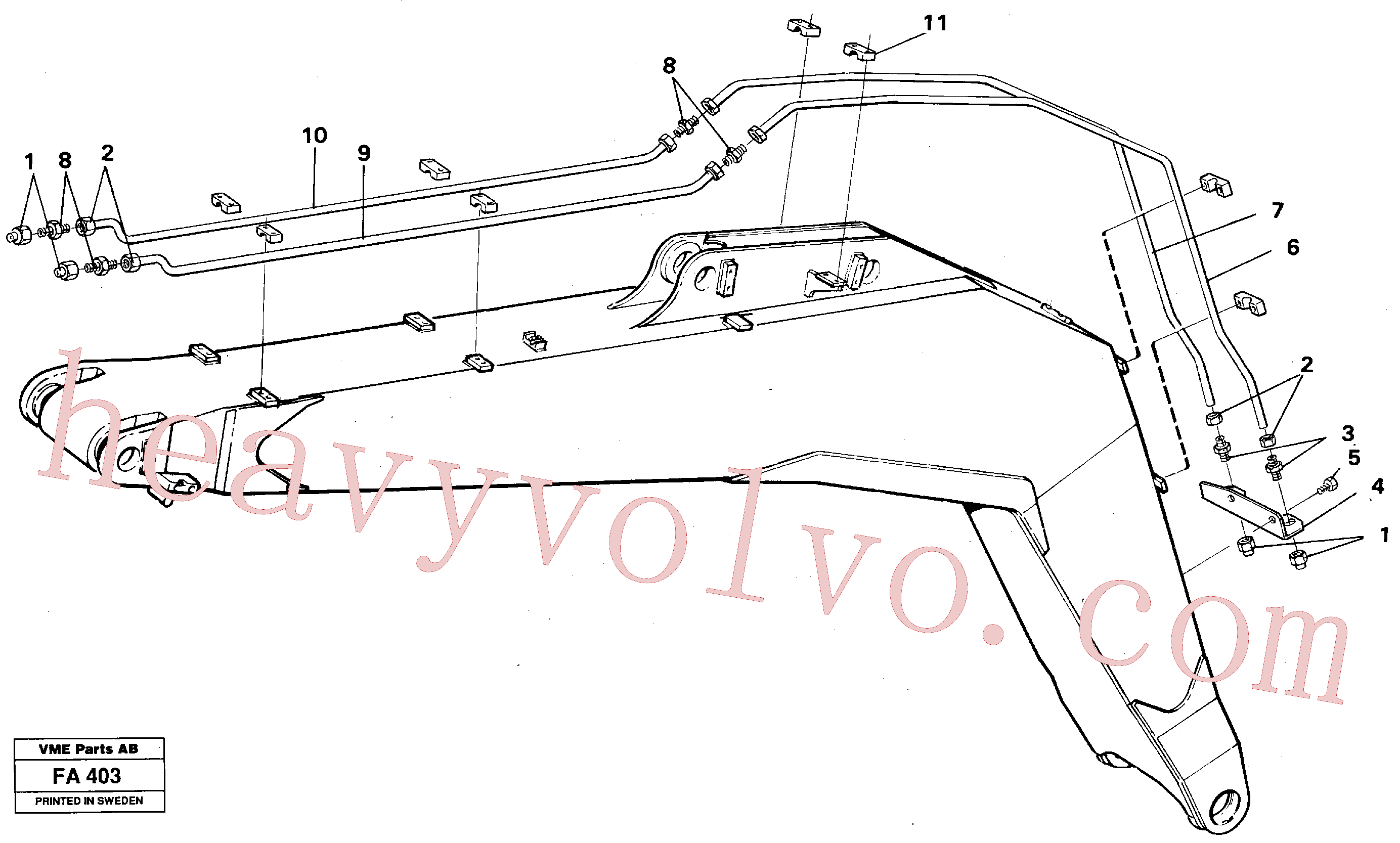 VOE14249692 for Volvo Slope bucket and grab equipment on boom, 5.20 mresp. 5.70 m(FA403 assembly)