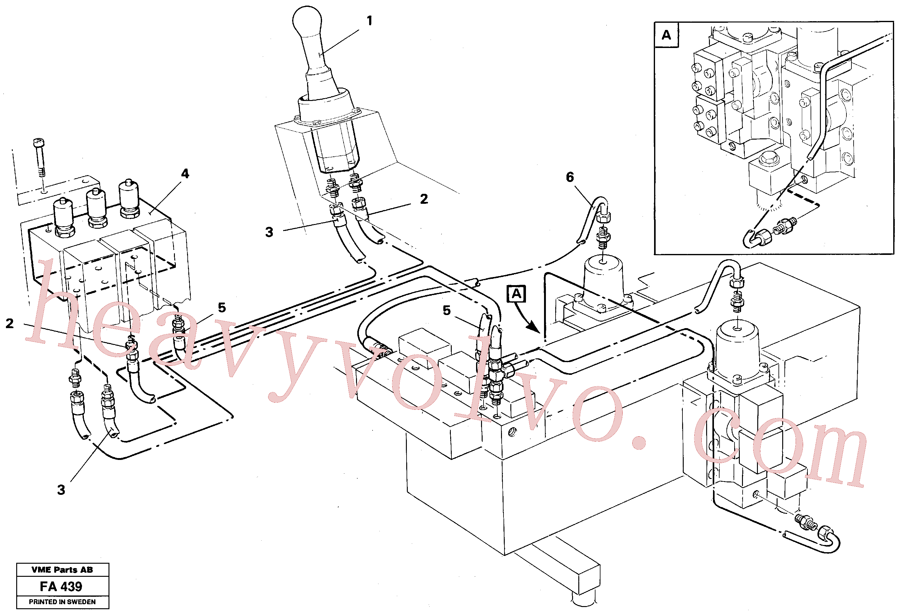 VOE14244435 for Volvo Servo hydraulic system, dipper on materials handling equipment.(FA439 assembly)