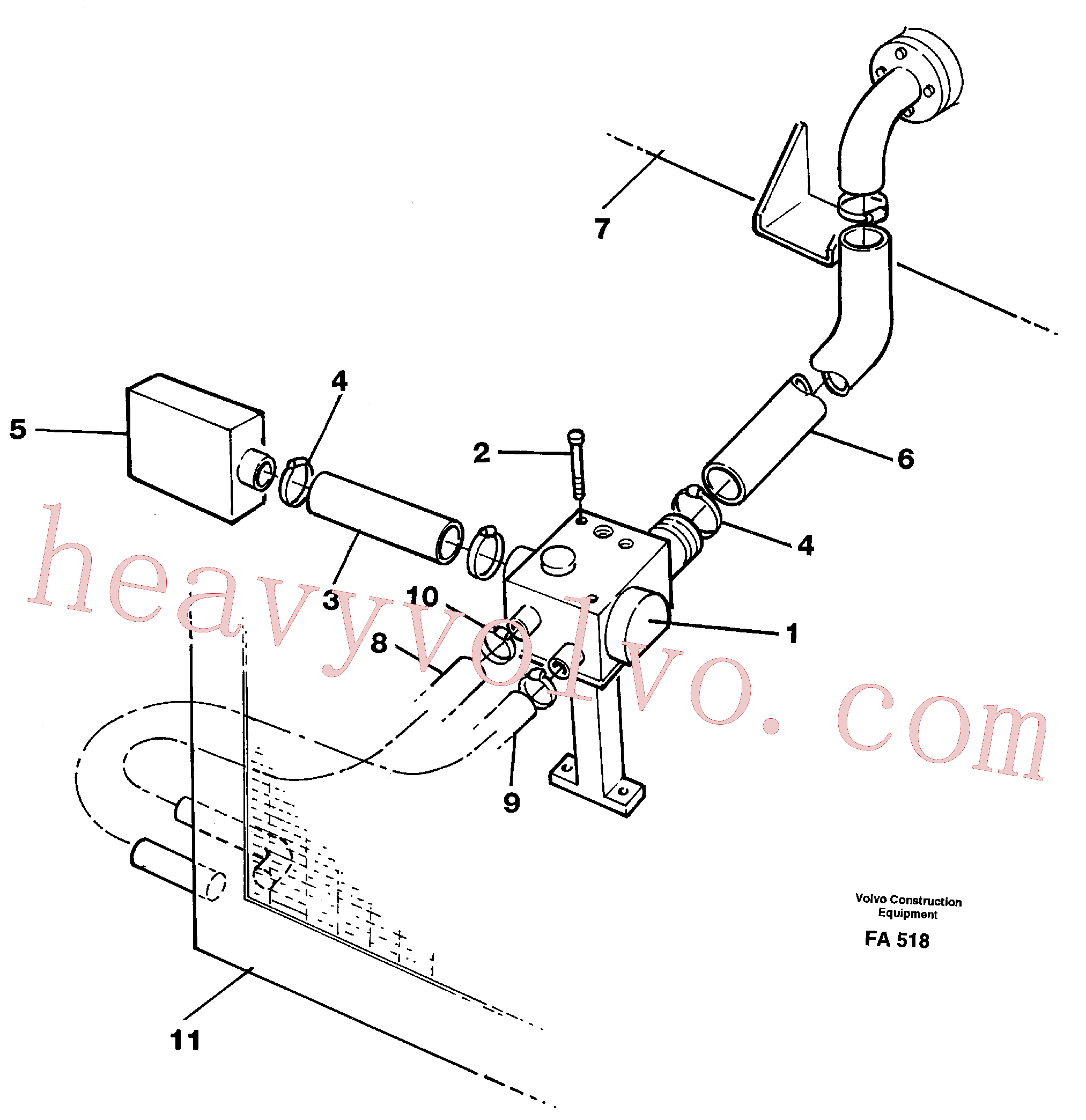 VOE14215317 for Volvo Hydraulic system, oil cooler(FA518 assembly)