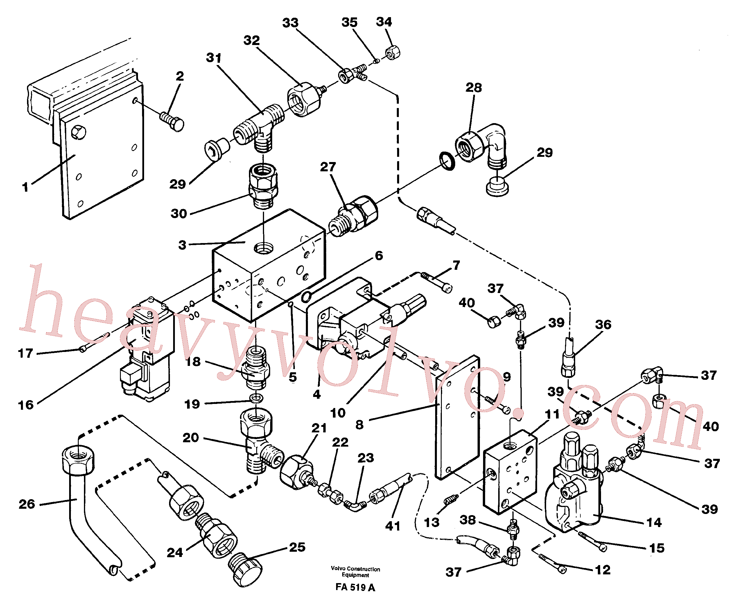 VOE14012487 for Volvo Magnet equipment, Älmhult, valve assembly(FA519A assembly)