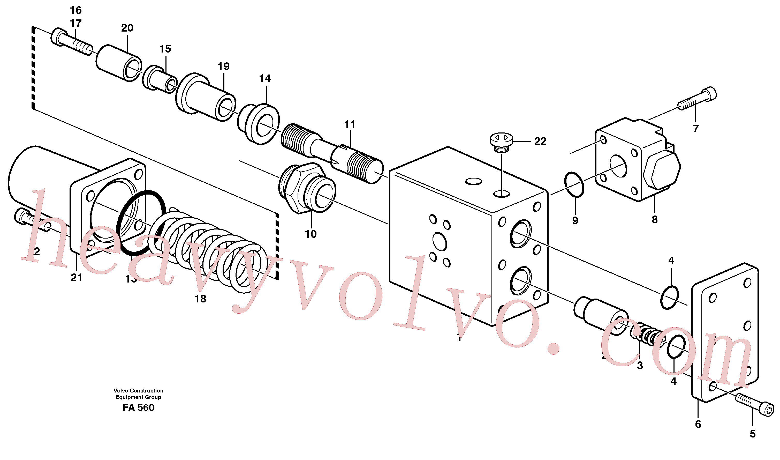 VOE14048554 for Volvo Hose rupture valve, dipper arm,mtrl.handl.eq(FA560 assembly)