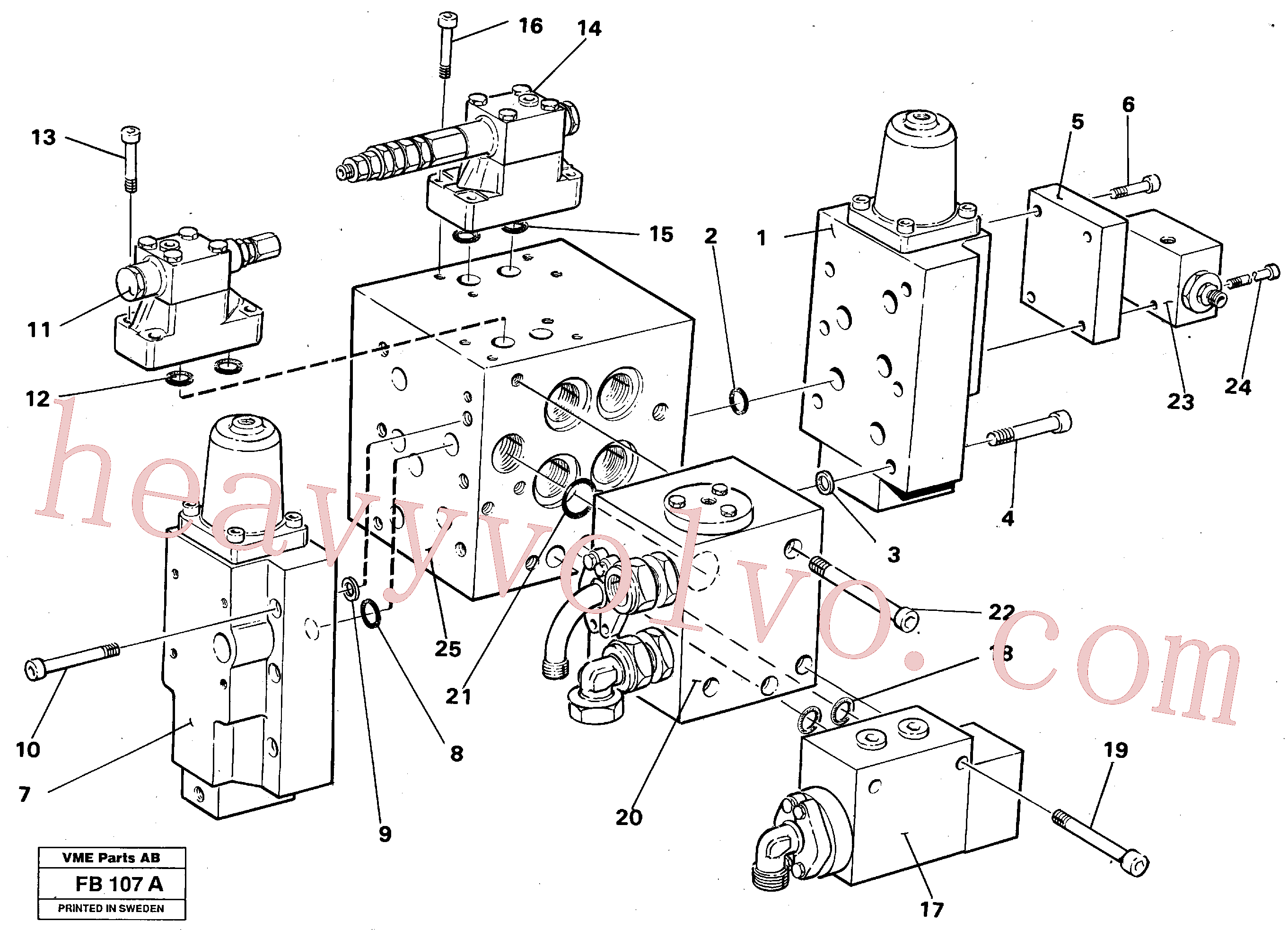 VOE14023256 for Volvo Slew valve assembly Valves(FB107A assembly)