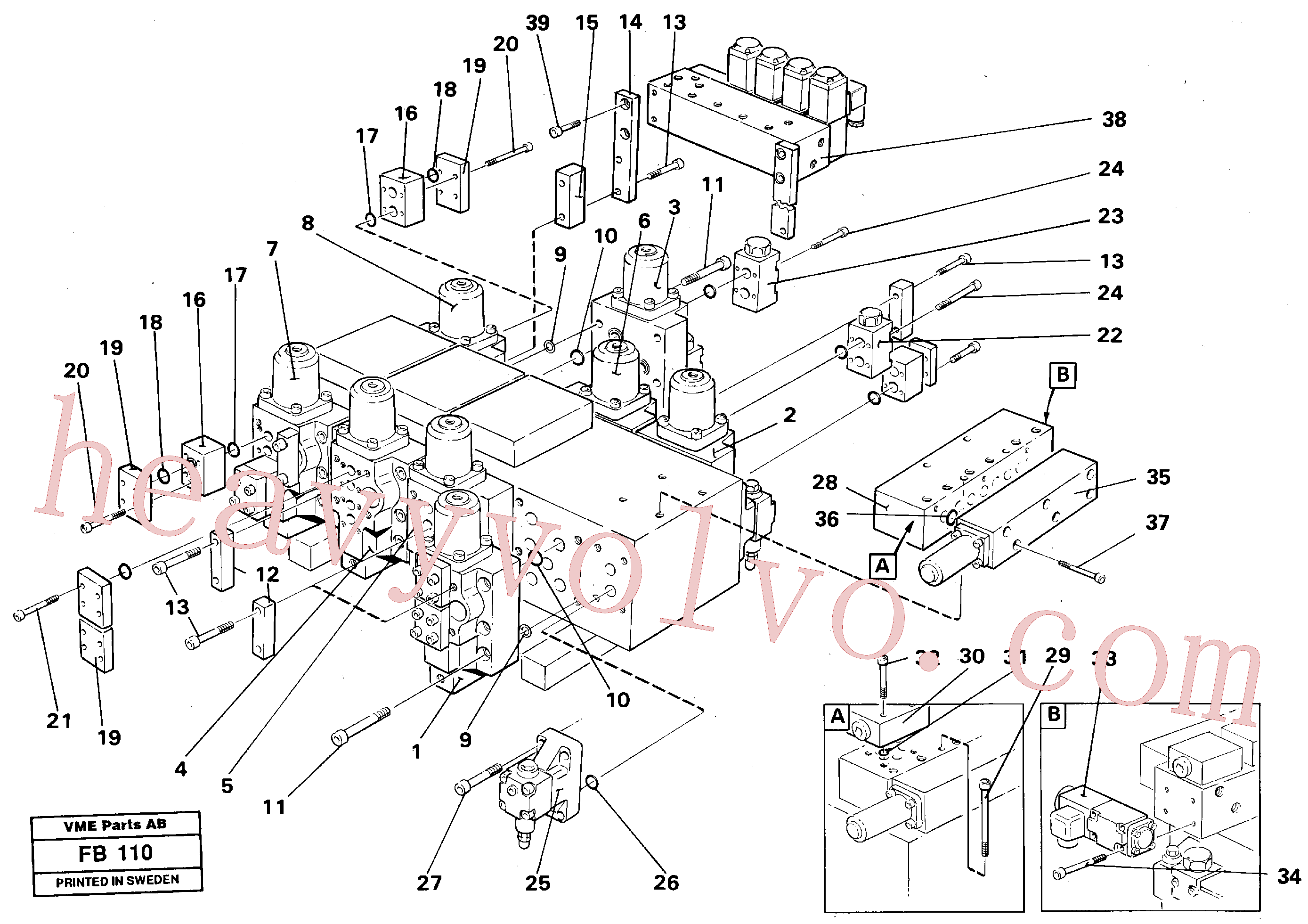 VOE14261539 for Volvo Main valve block, valves(FB110 assembly)