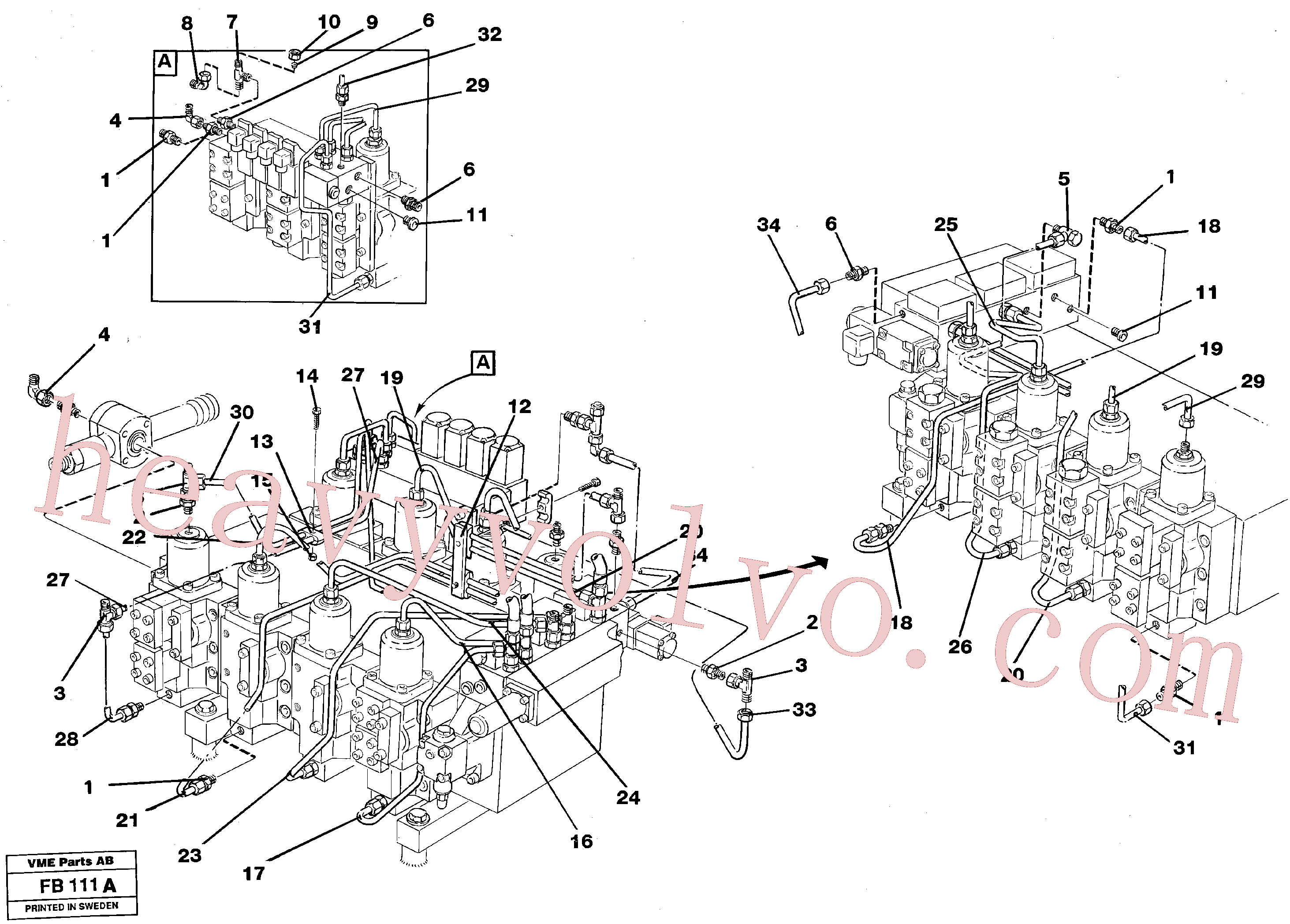 VOE14249355 for Volvo Main valve assembly, tubes connections(FB111A assembly)