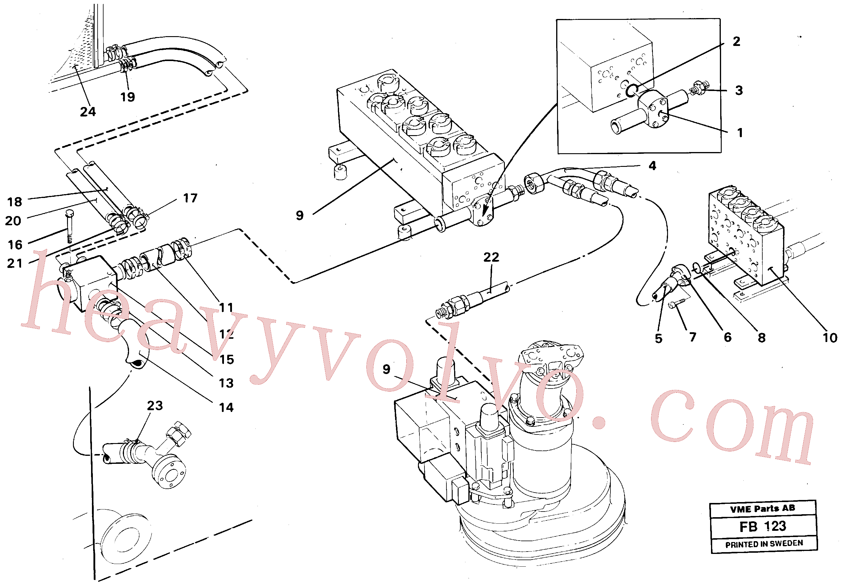 VOE14215317 for Volvo Hydraulic system, return lines(FB123 assembly)