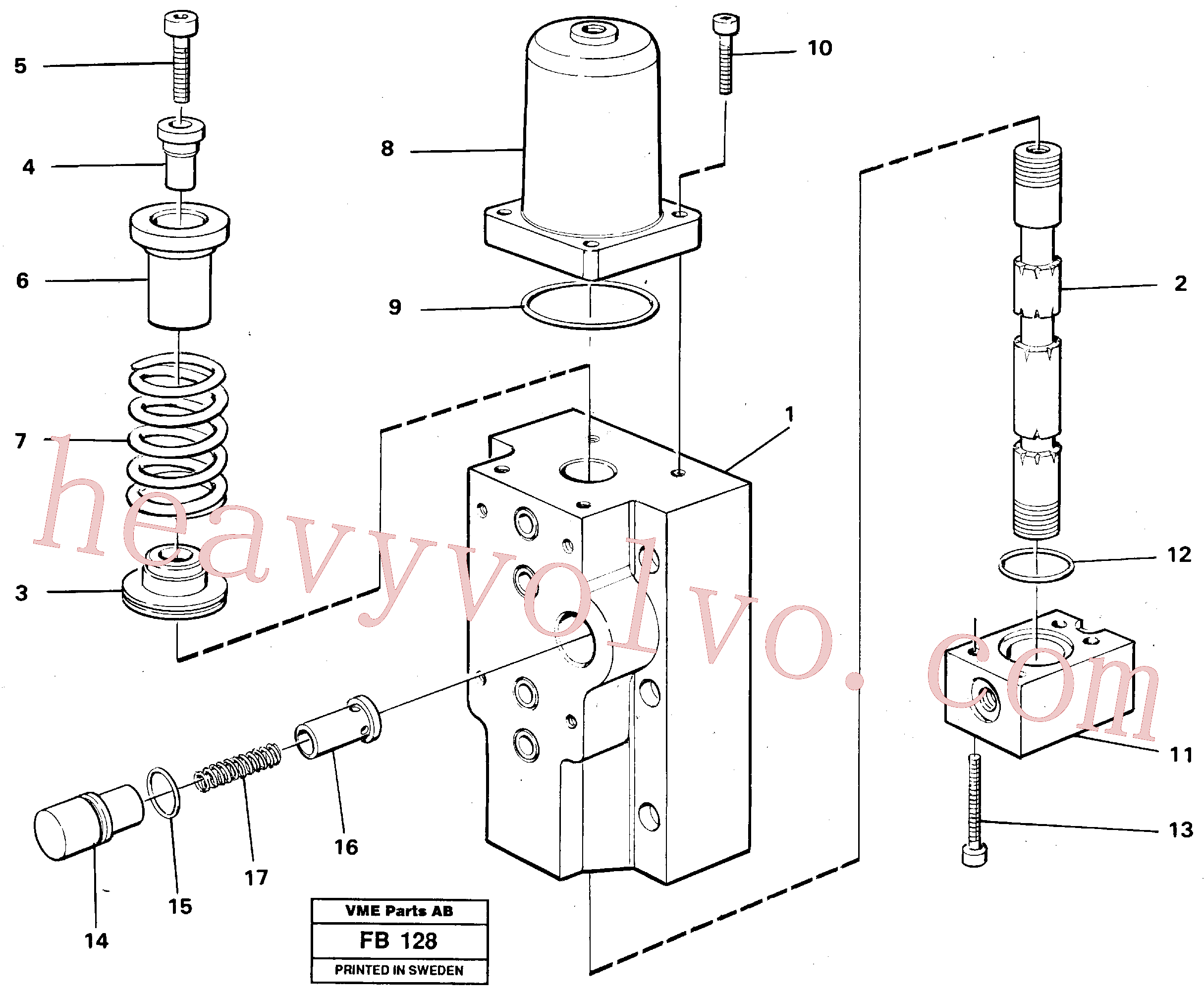 VOE14048554 for Volvo Four-way valves Primary(FB128 assembly)