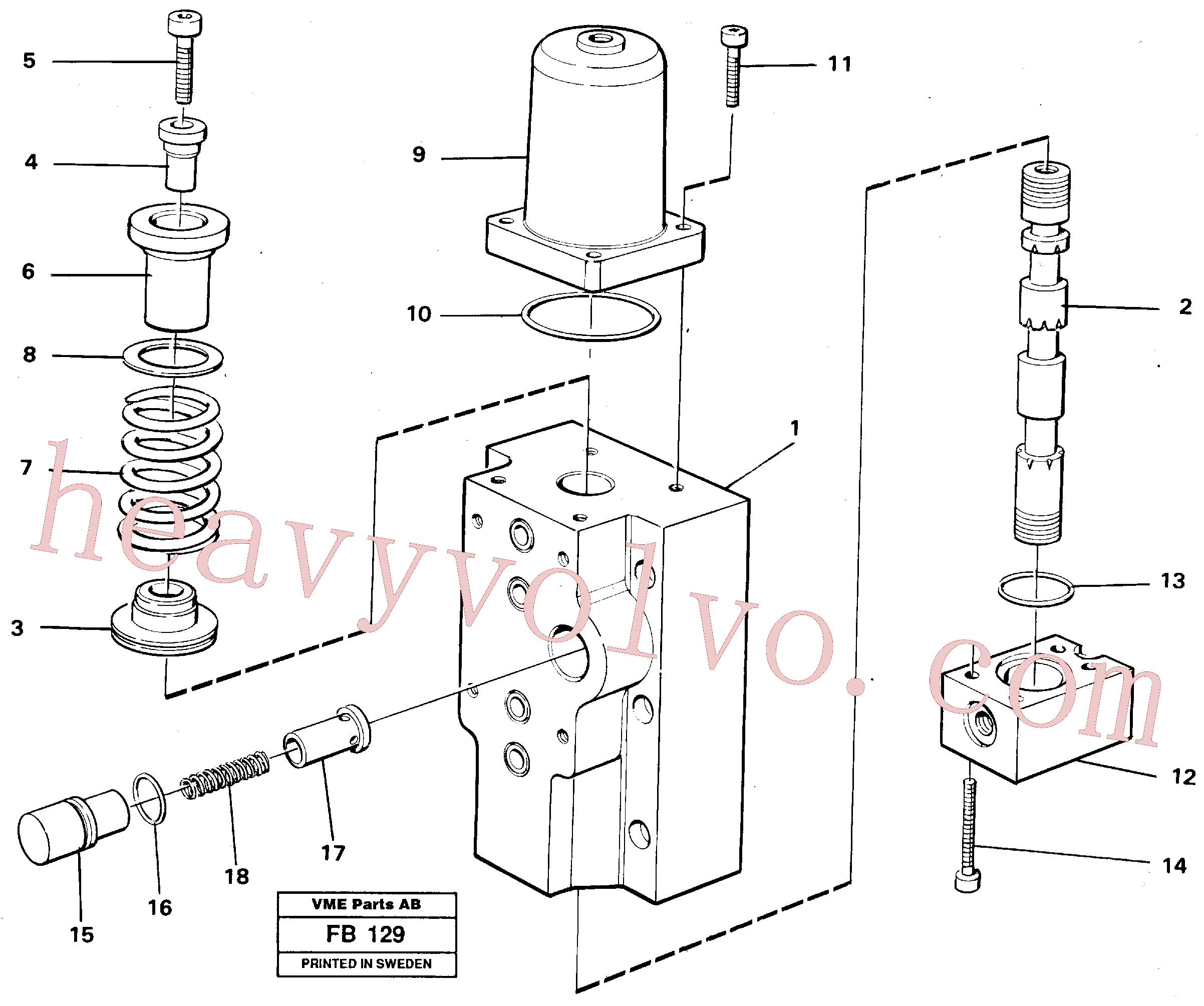 VOE14261539 for Volvo Four-way valves, Secondary(FB129 assembly)