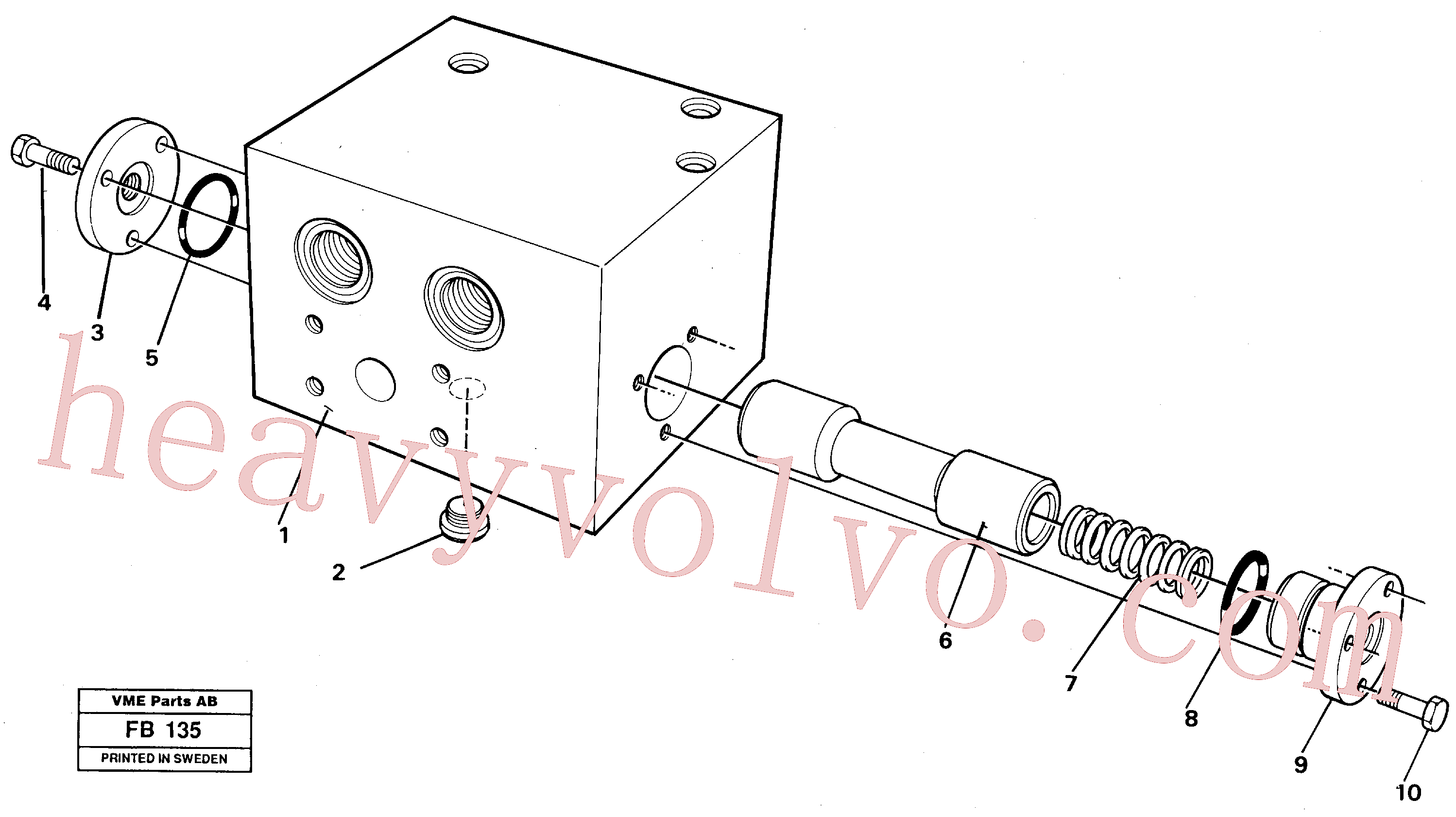 VOE14233630 for Volvo Connection valve(FB135 assembly)