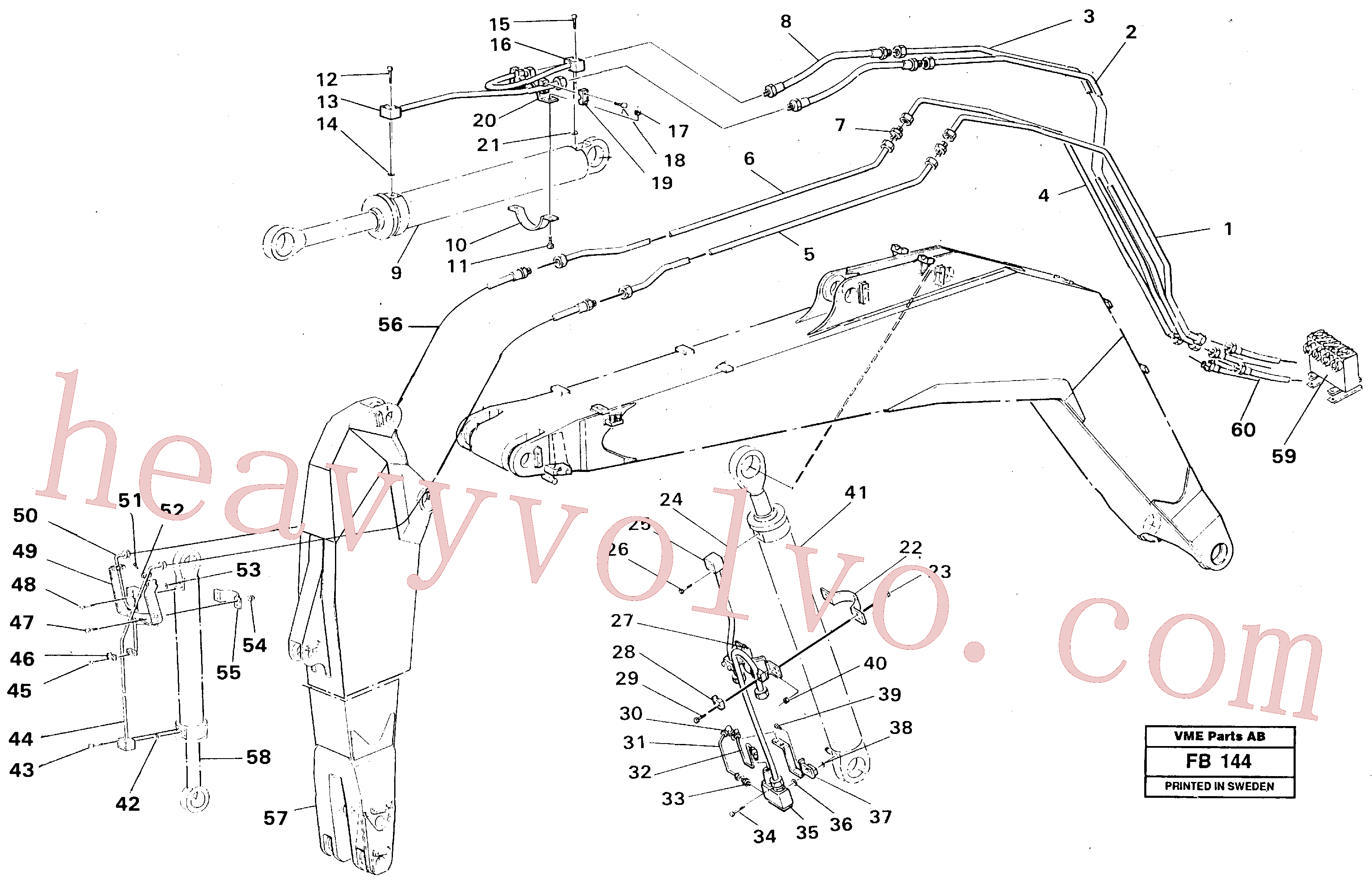 VOE14055009 for Volvo Hydr.backhoe equipm.5.20mdipper arm 2.80m(FB144 assembly)