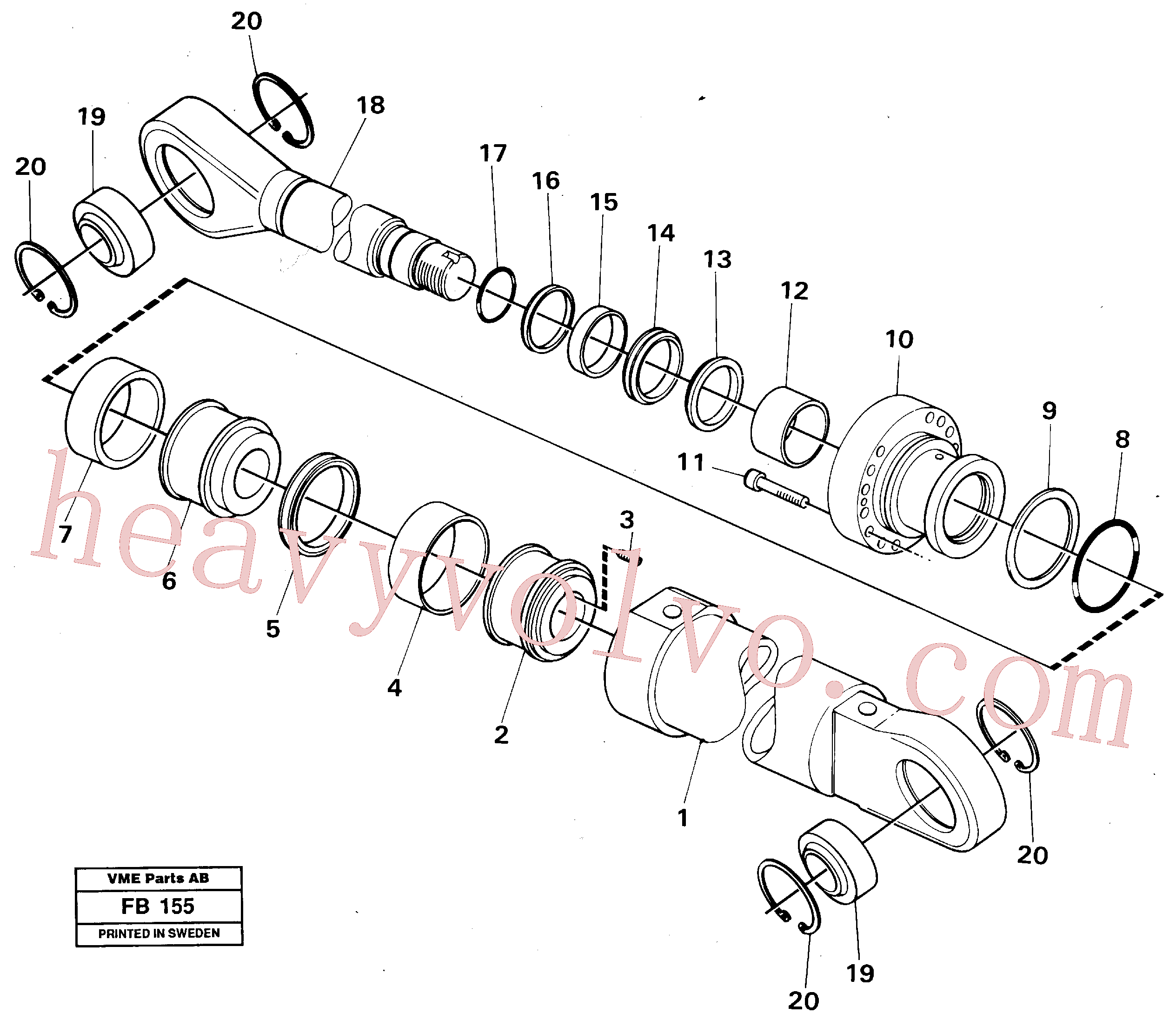 VOE960232 for Volvo Boom cylinder(FB155 assembly)