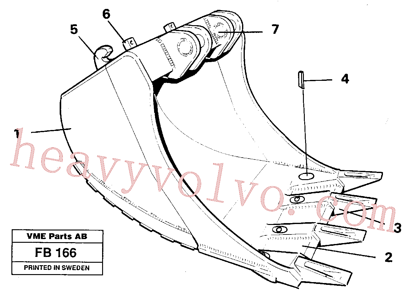 VOE14105000 for Volvo Buckets for Quickfit withcast cutting edges(FB166 assembly)