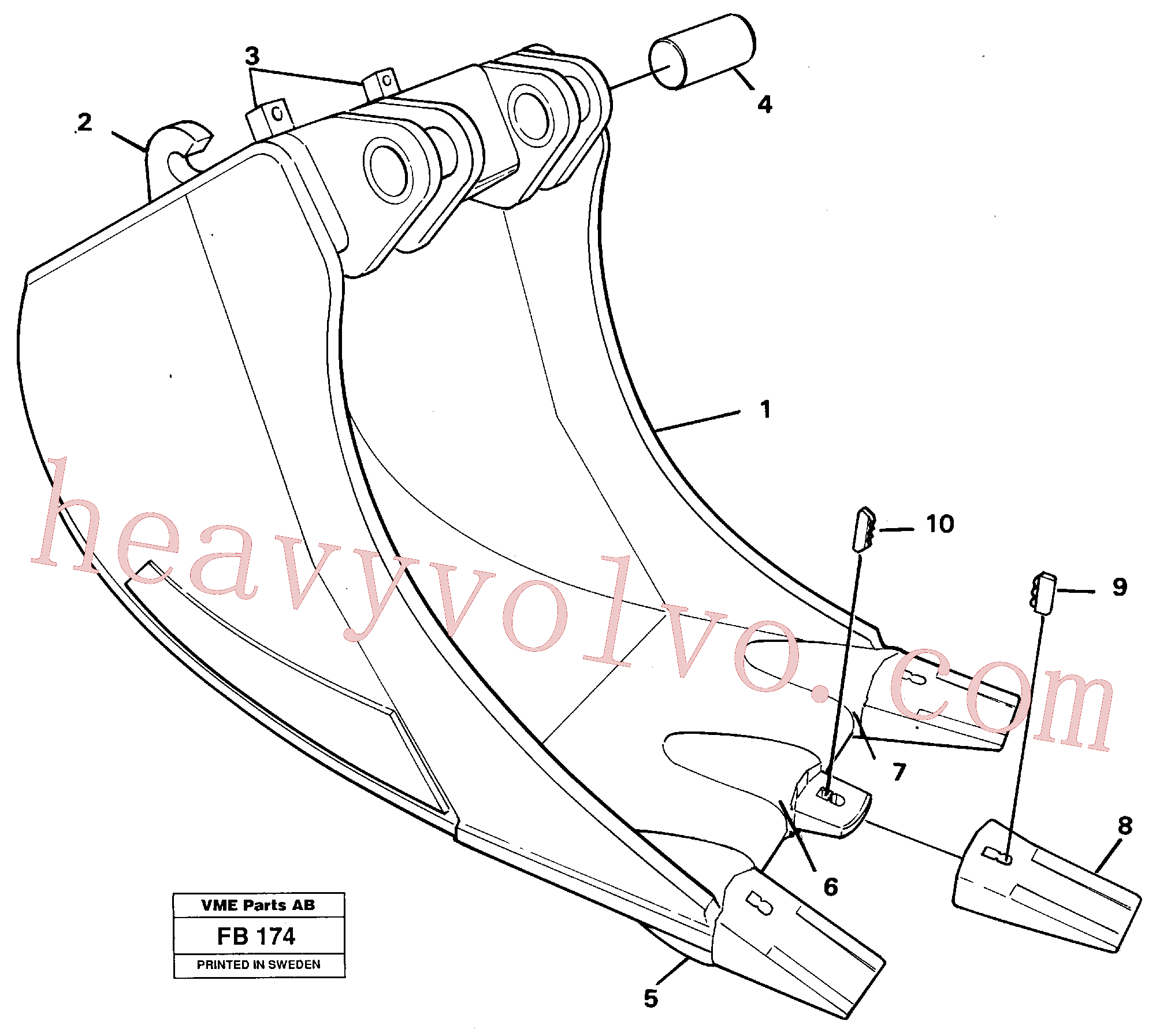 VOE14230660 for Volvo Cable bucket(FB174 assembly)