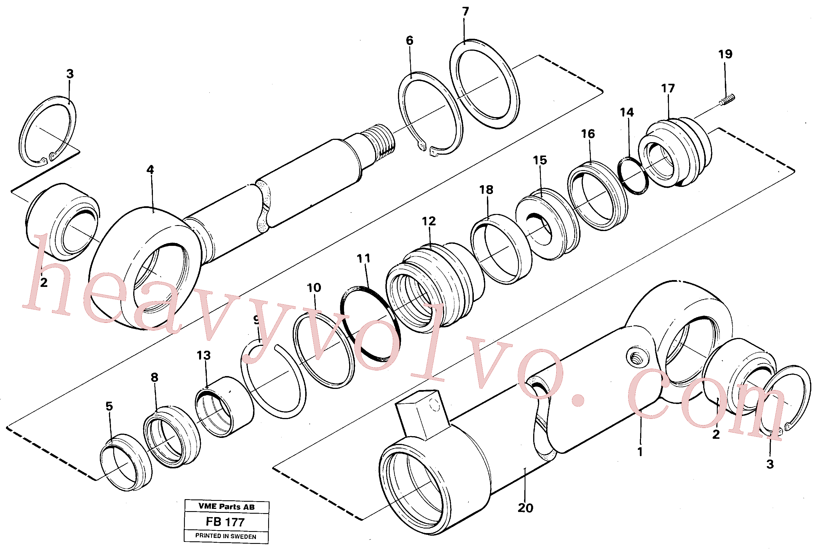 VOE14237789 for Volvo Hydraulic cylinder(FB177 assembly)