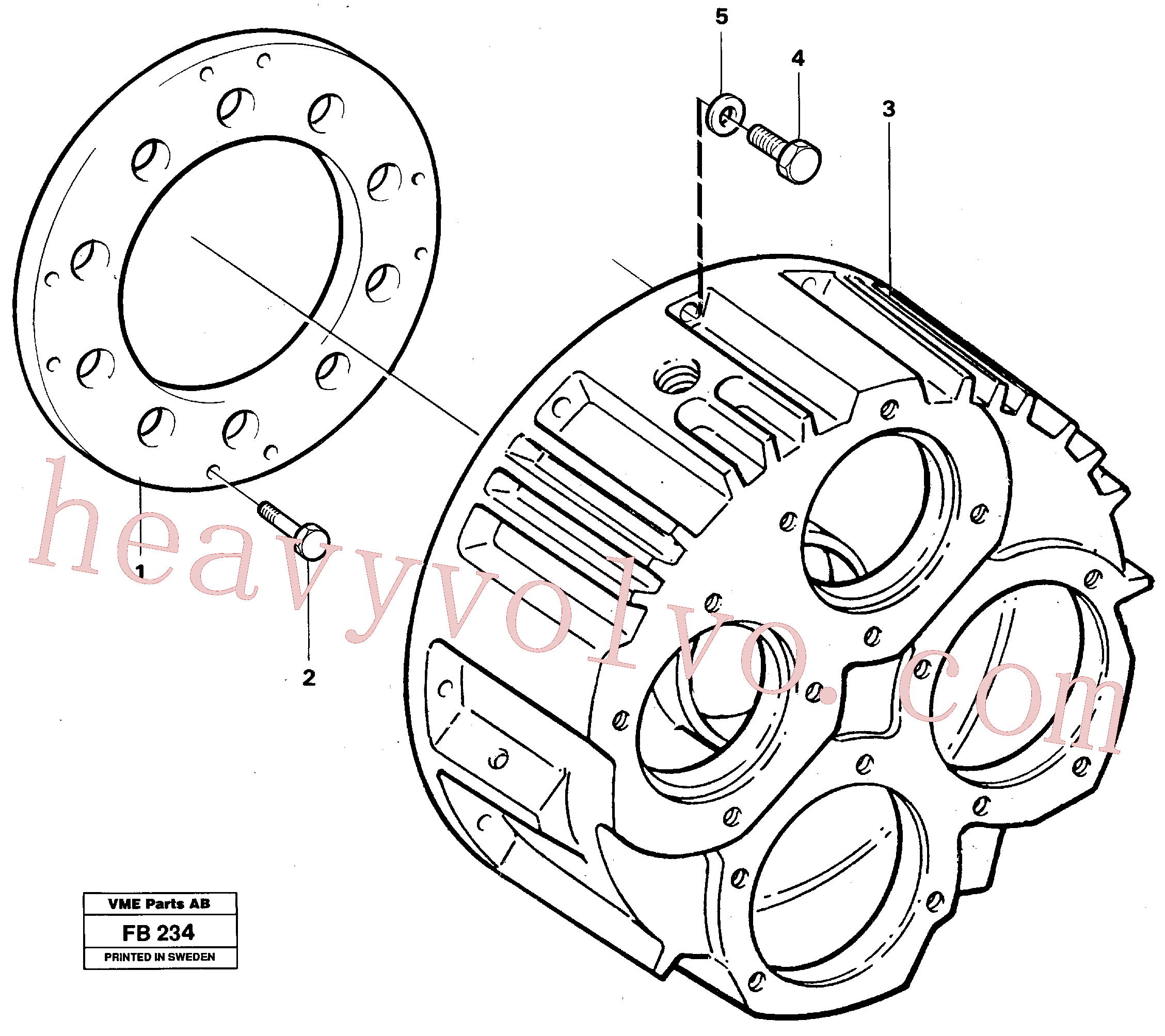 VOE14040583 for Volvo Assembly pump gear box(FB234 assembly)