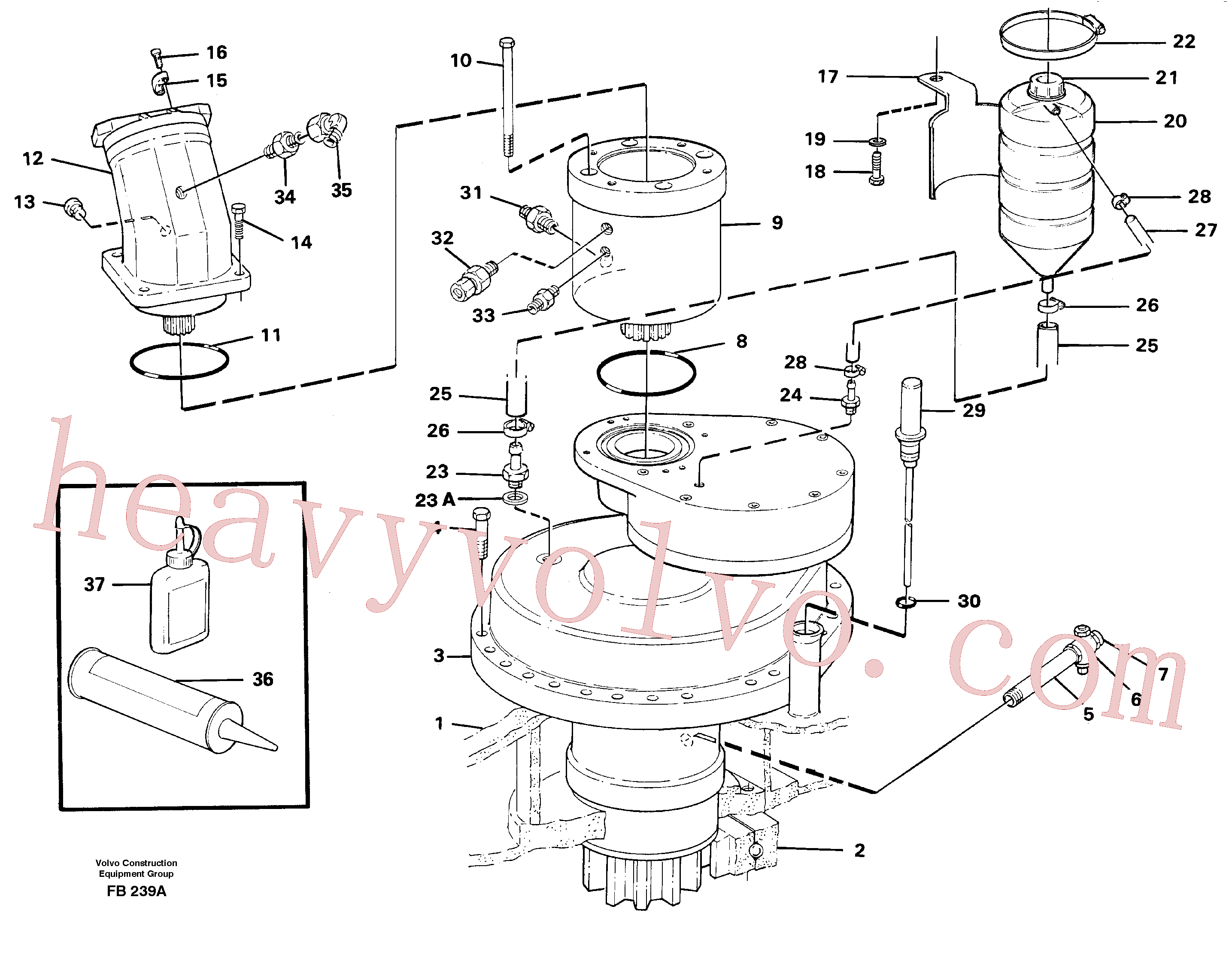 VOE14012334 for Volvo Slew transmission(FB239A assembly)