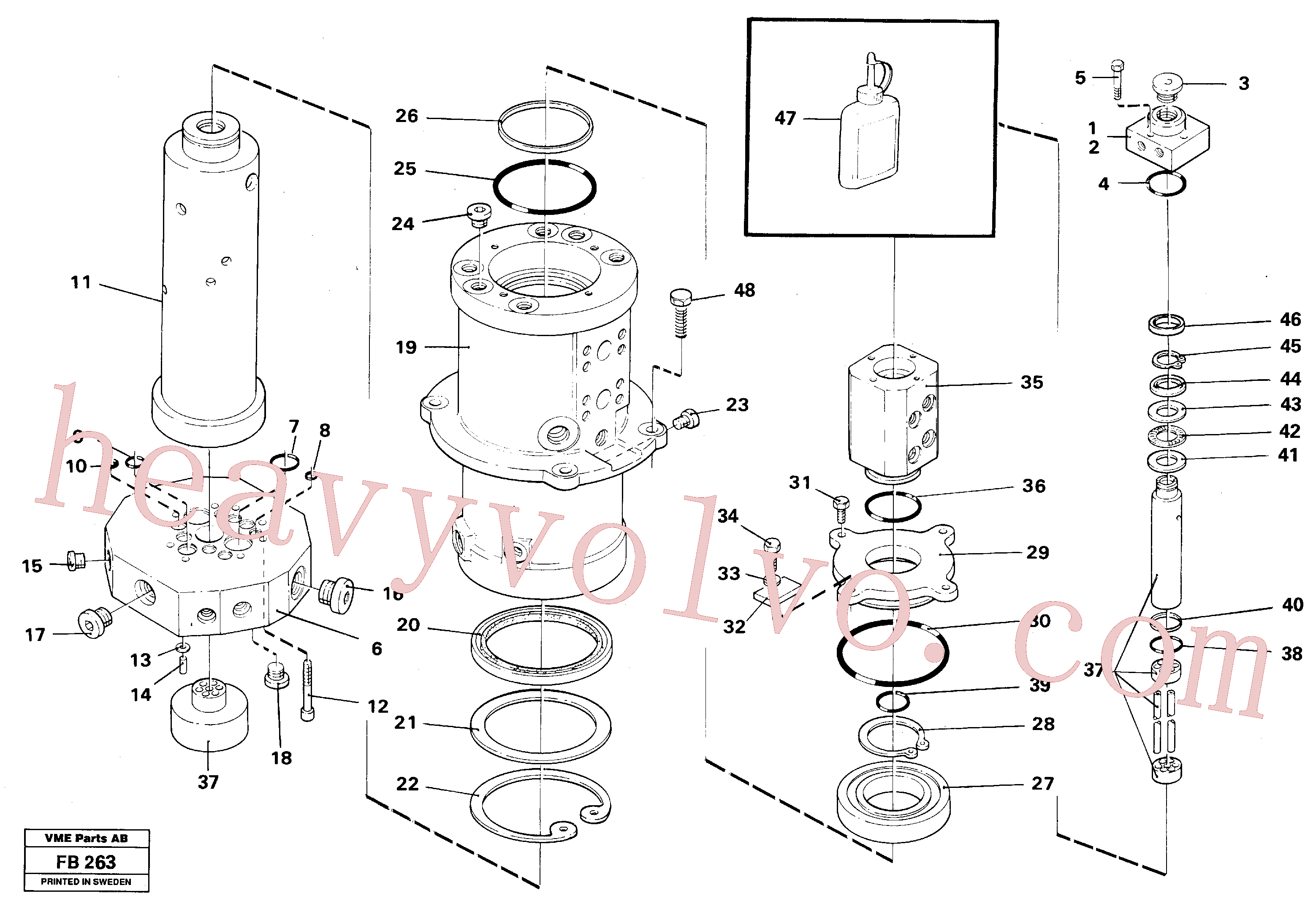 VOE960162 for Volvo Turning joint(FB263 assembly)