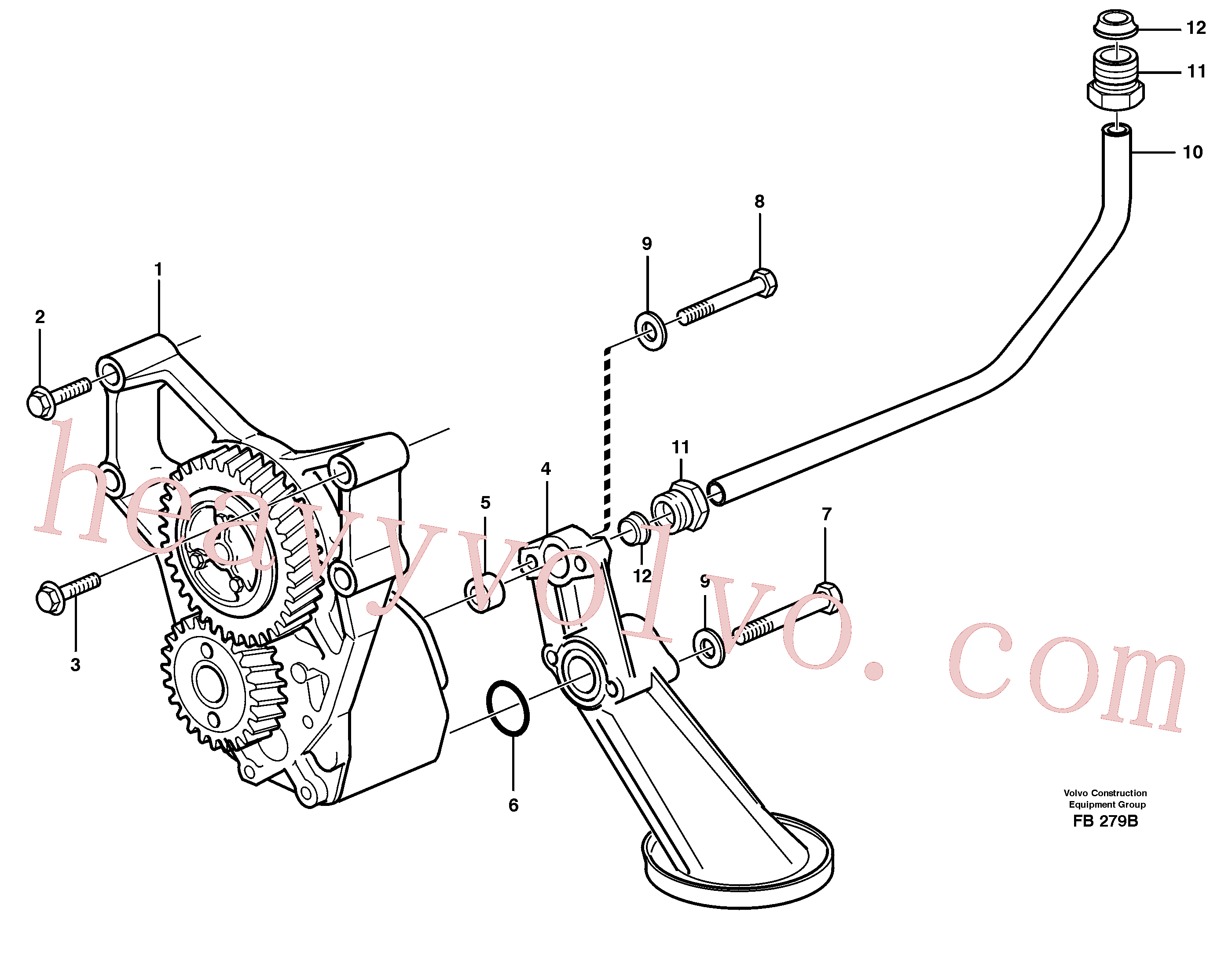 VOE11306618 for Volvo Lubricating oil system(FB279B assembly)