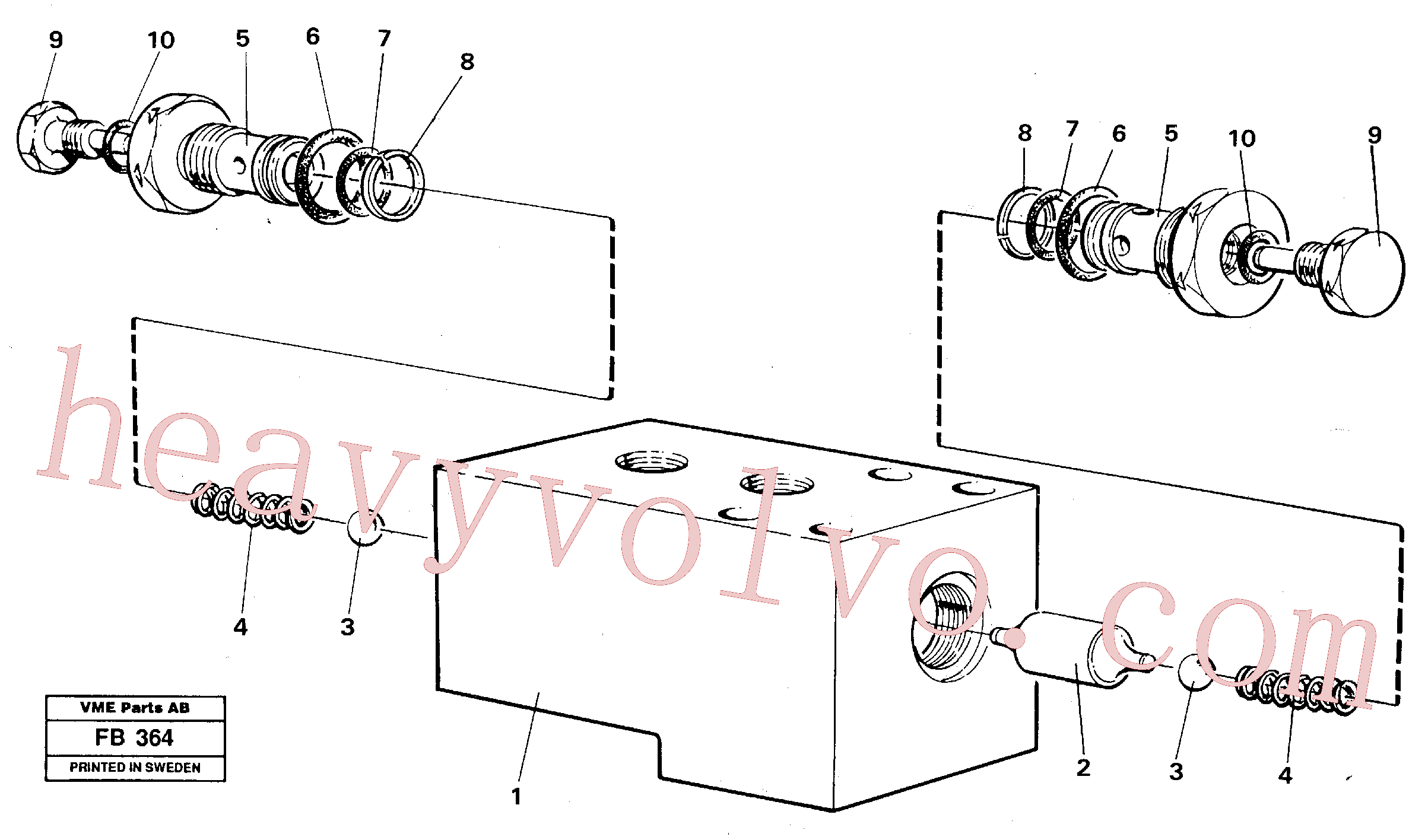 VOE14048665 for Volvo Hydraulic lock, outriggers(FB364 assembly)