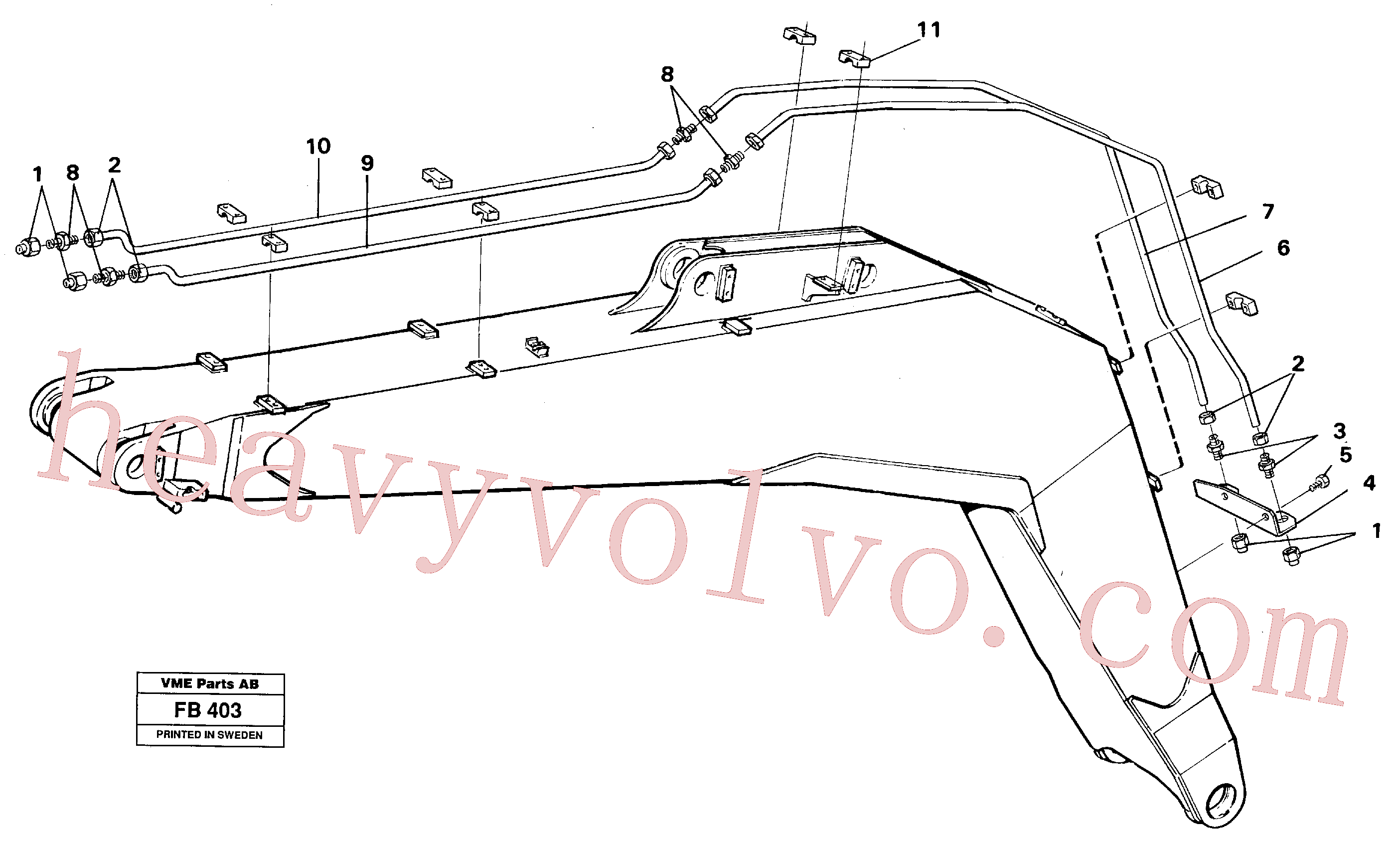 VOE14249692 for Volvo Slope bucket and grab equipment on 5.20 m boom(FB403 assembly)