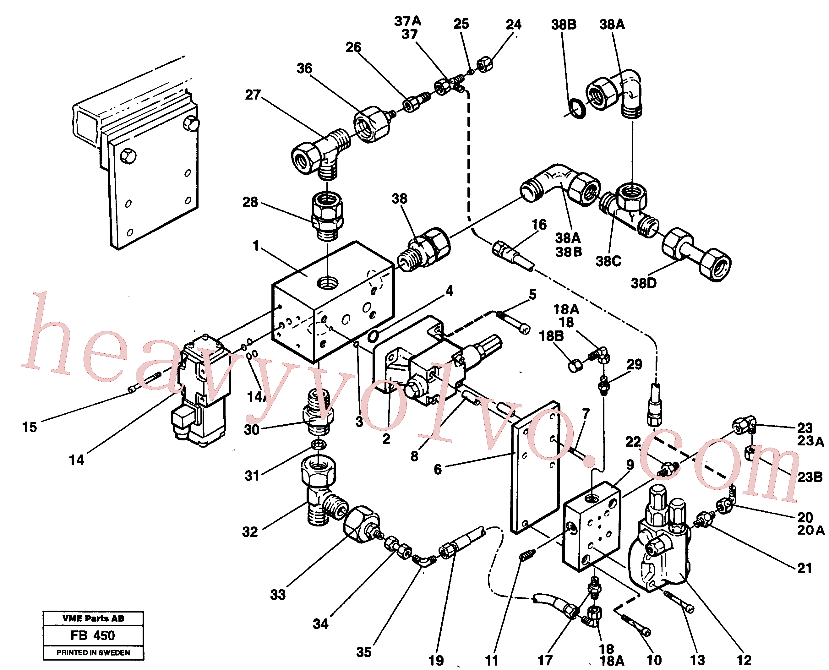 VOE14239610 for Volvo Magnetic equipment Ohio, Valve body(FB450 assembly)