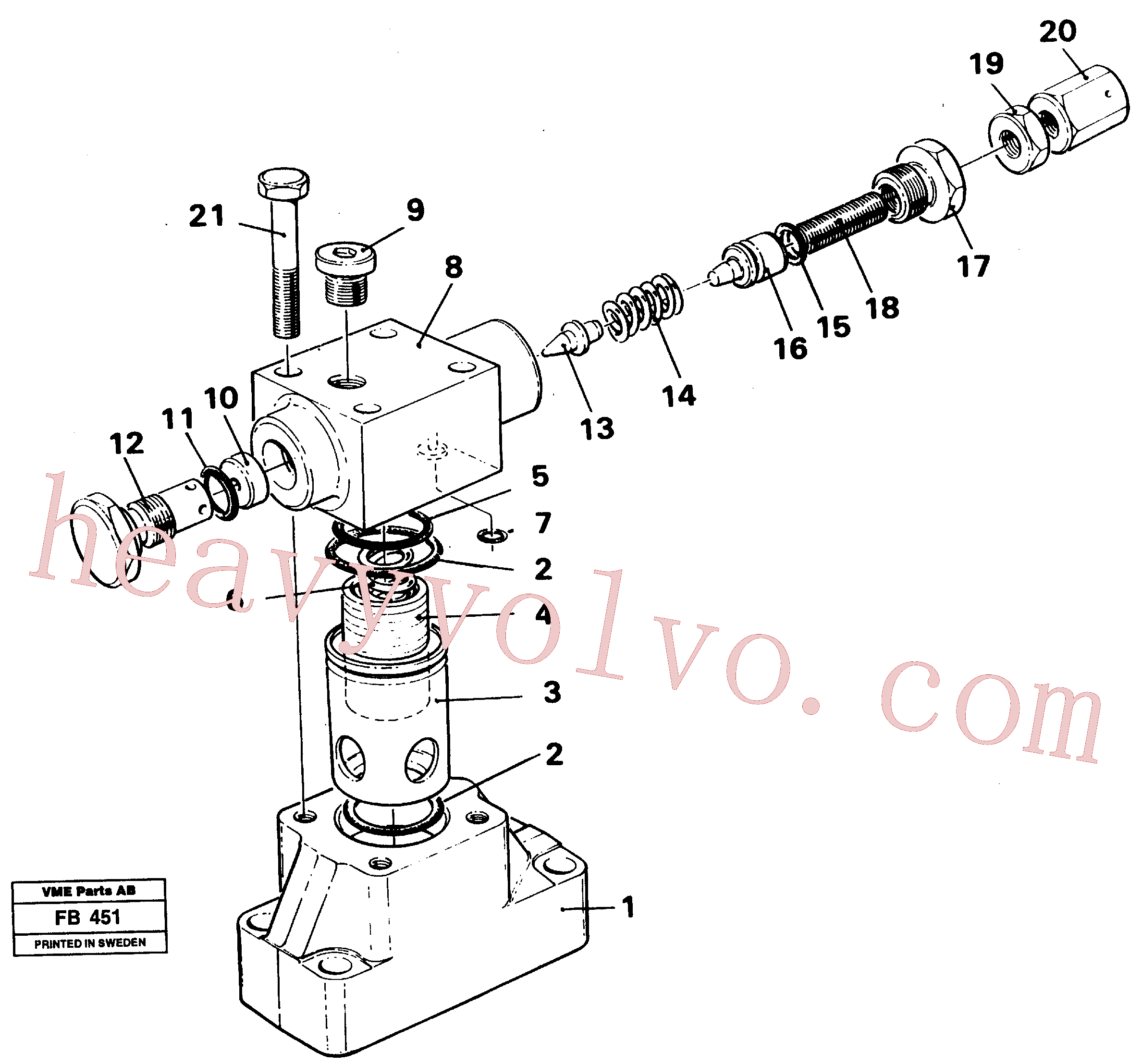 VOE14234502 for Volvo Magnet equipment Ohio, pressure limiting valve, Magnet equipment Ohio/älmhult Pressure limiting valve(FB451 assembly)