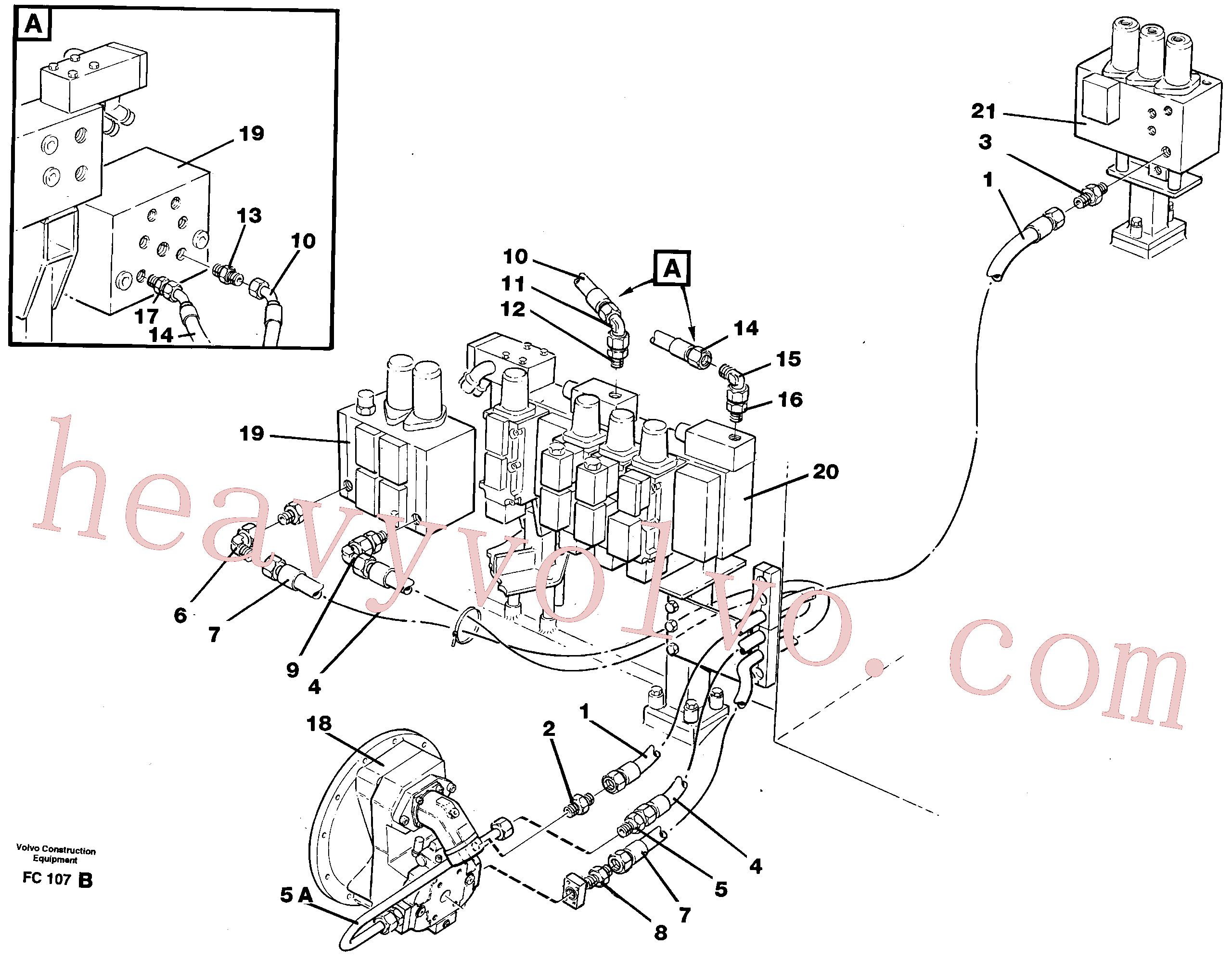 VOE14258690 for Volvo Hydraulic system, feed line(FC107B assembly)