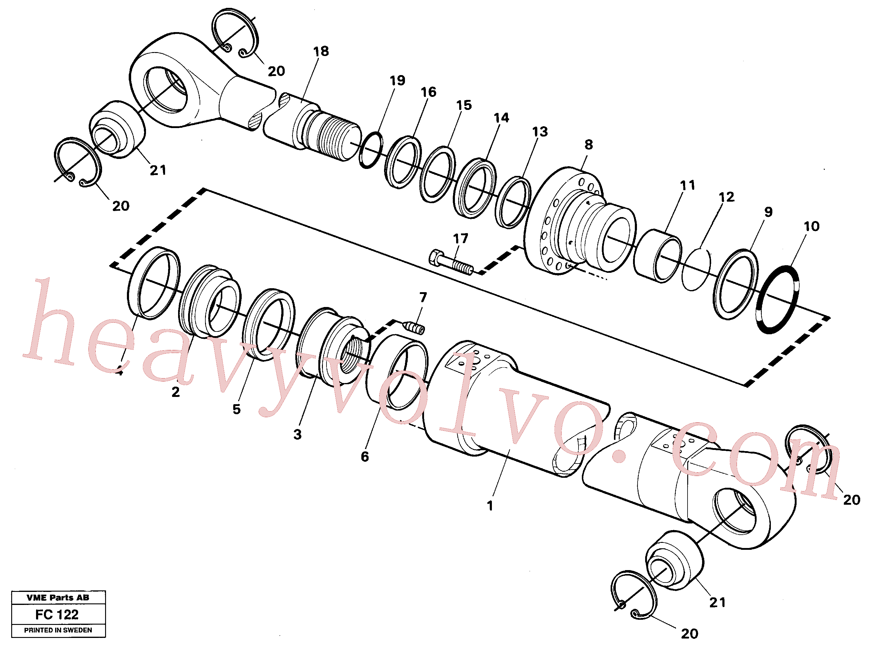 VOE11999529 for Volvo Boom cylinder(FC122 assembly)