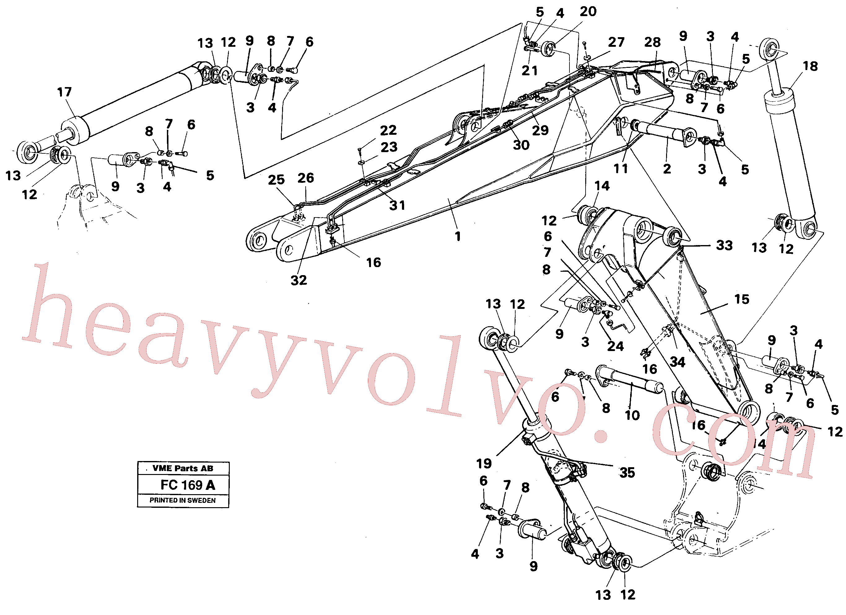 VOE14257101 for Volvo Adjustable boom(FC169A assembly)