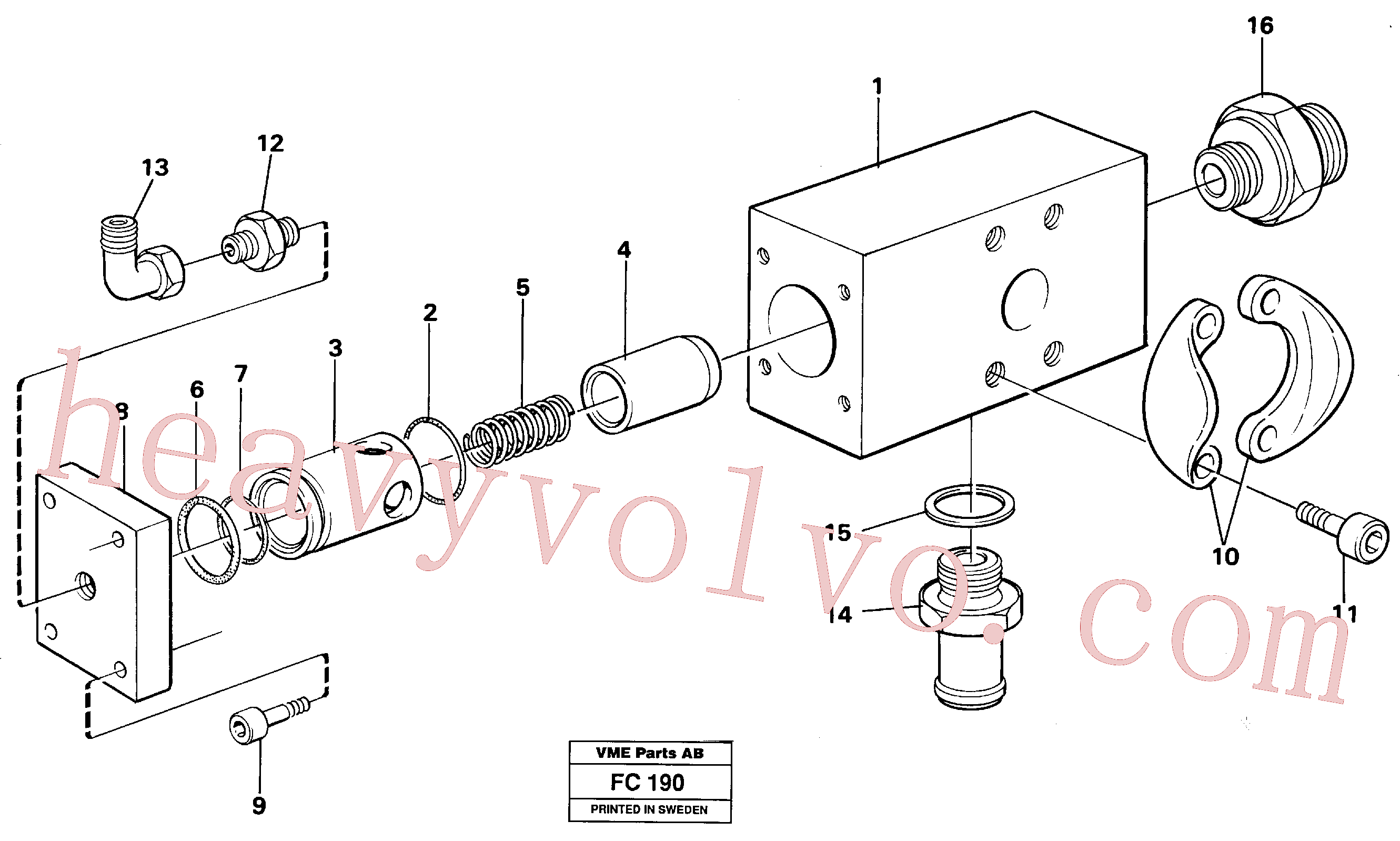 VOE14252105 for Volvo Valve,hammer(FC190 assembly)