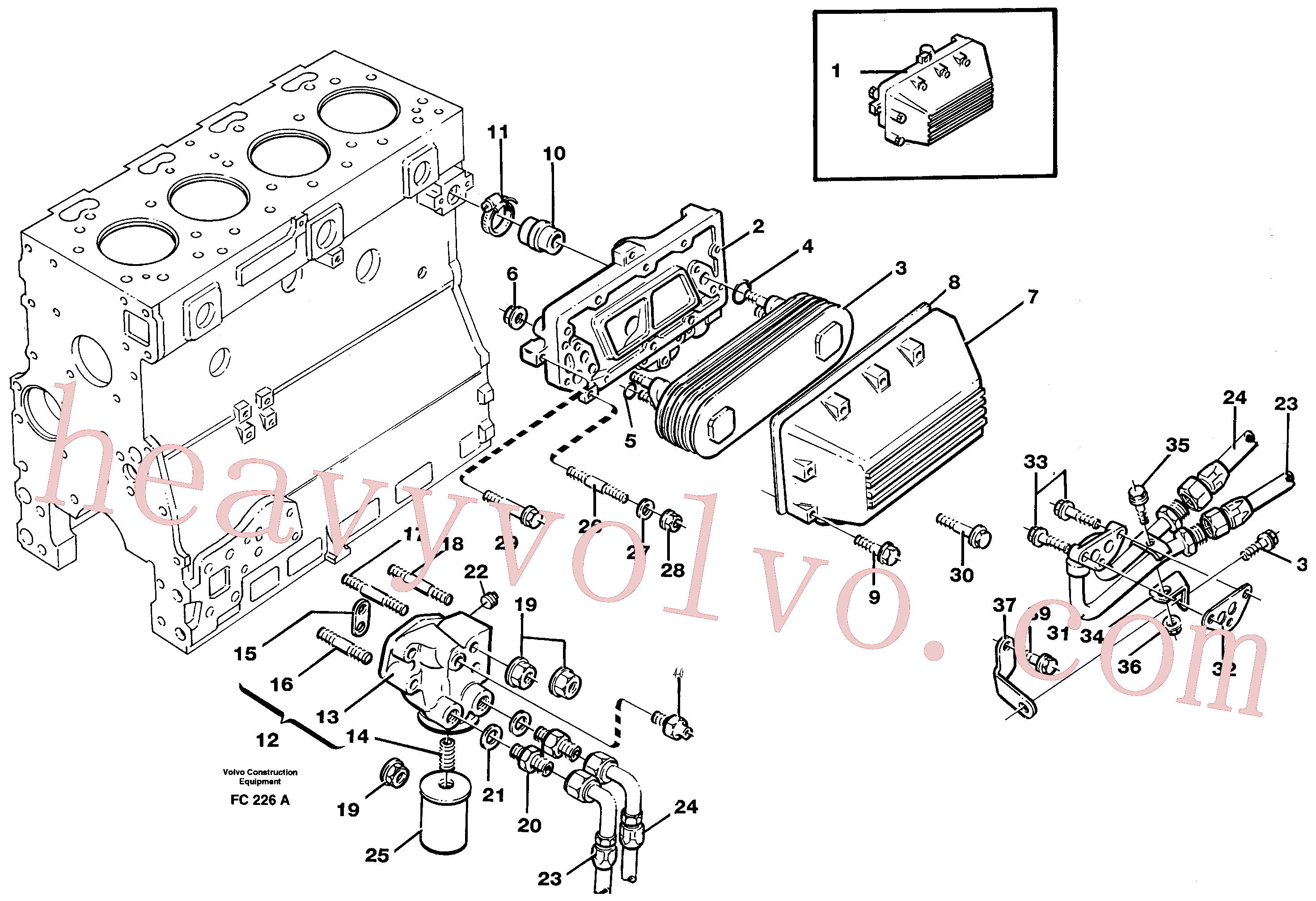 VOE11704796 for Volvo Oil cooler(FC226A assembly)