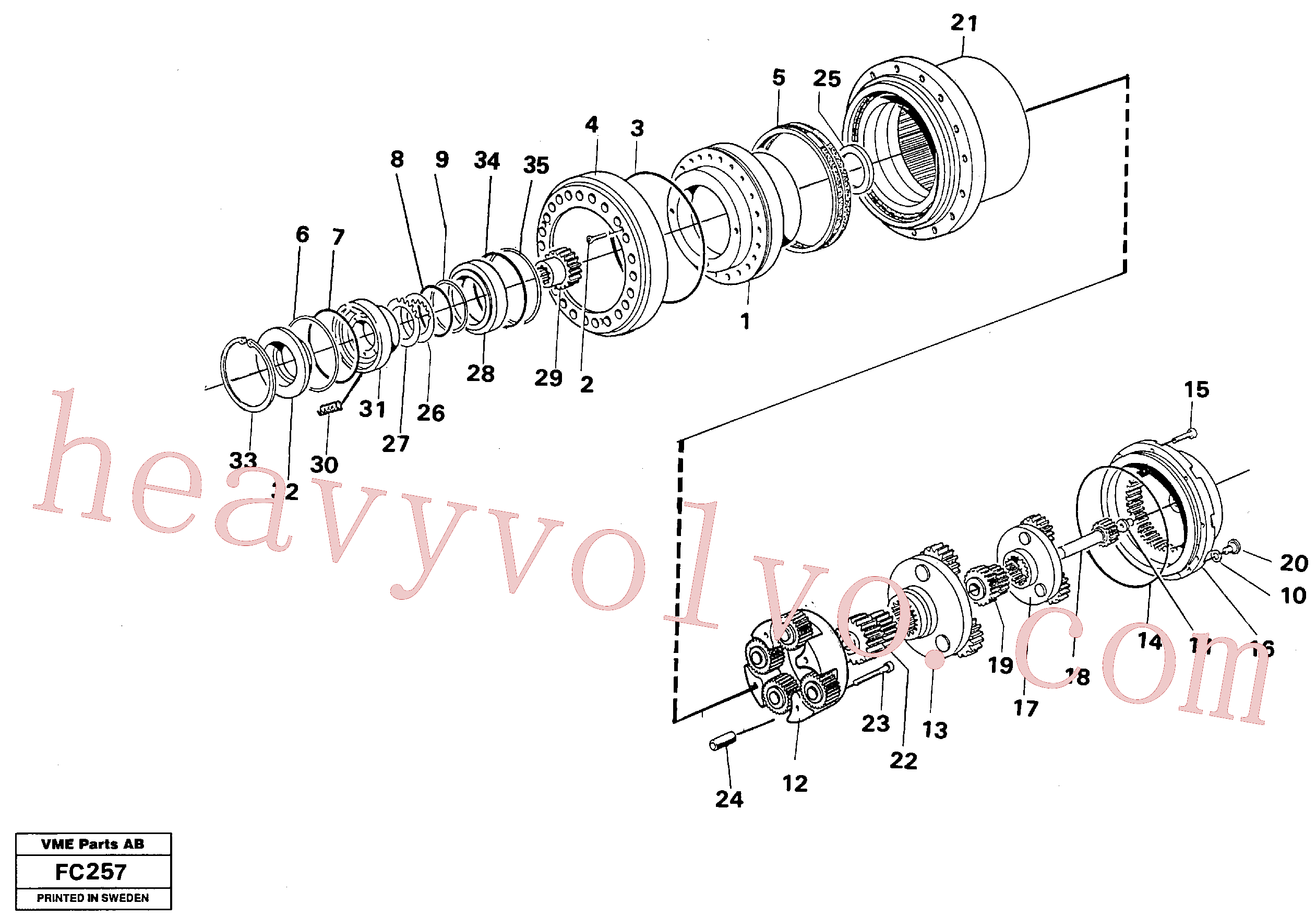 VOE14215356 for Volvo Planetary gear, travel(FC257 assembly)