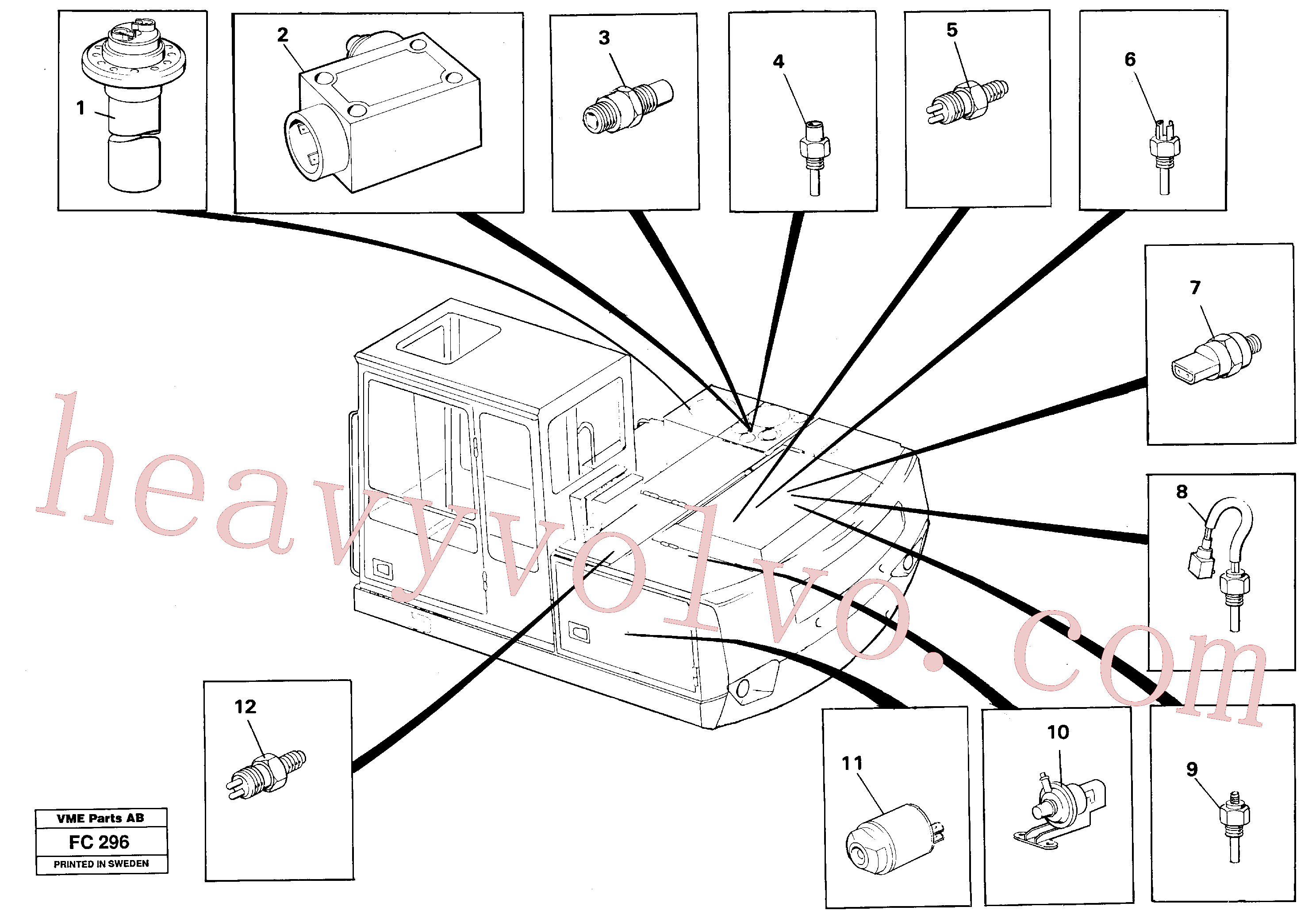 VOE14213998 for Volvo Sensor(FC296 assembly)