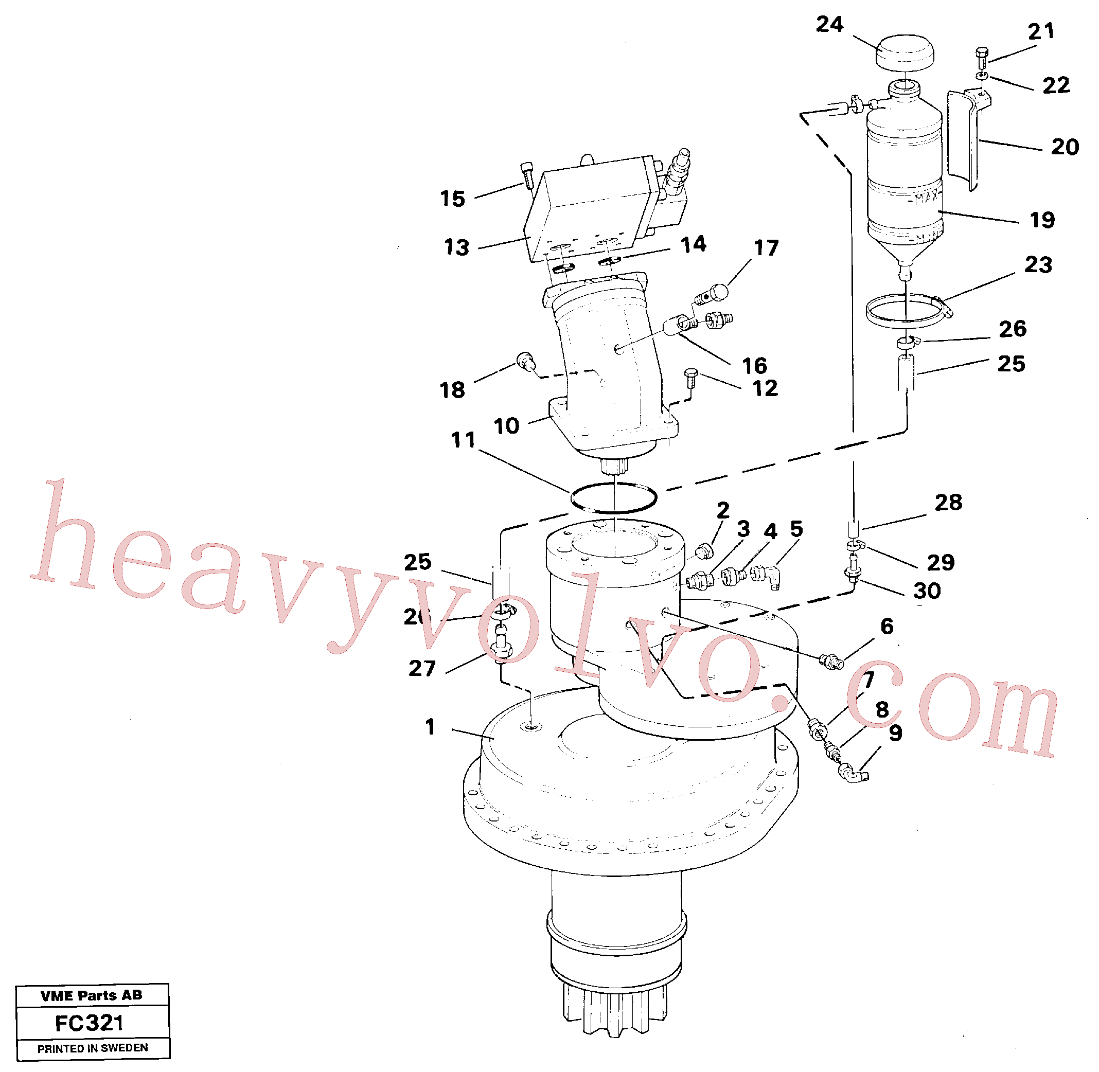 VOE14014146 for Volvo Slewing gear box, compl.(FC321 assembly)