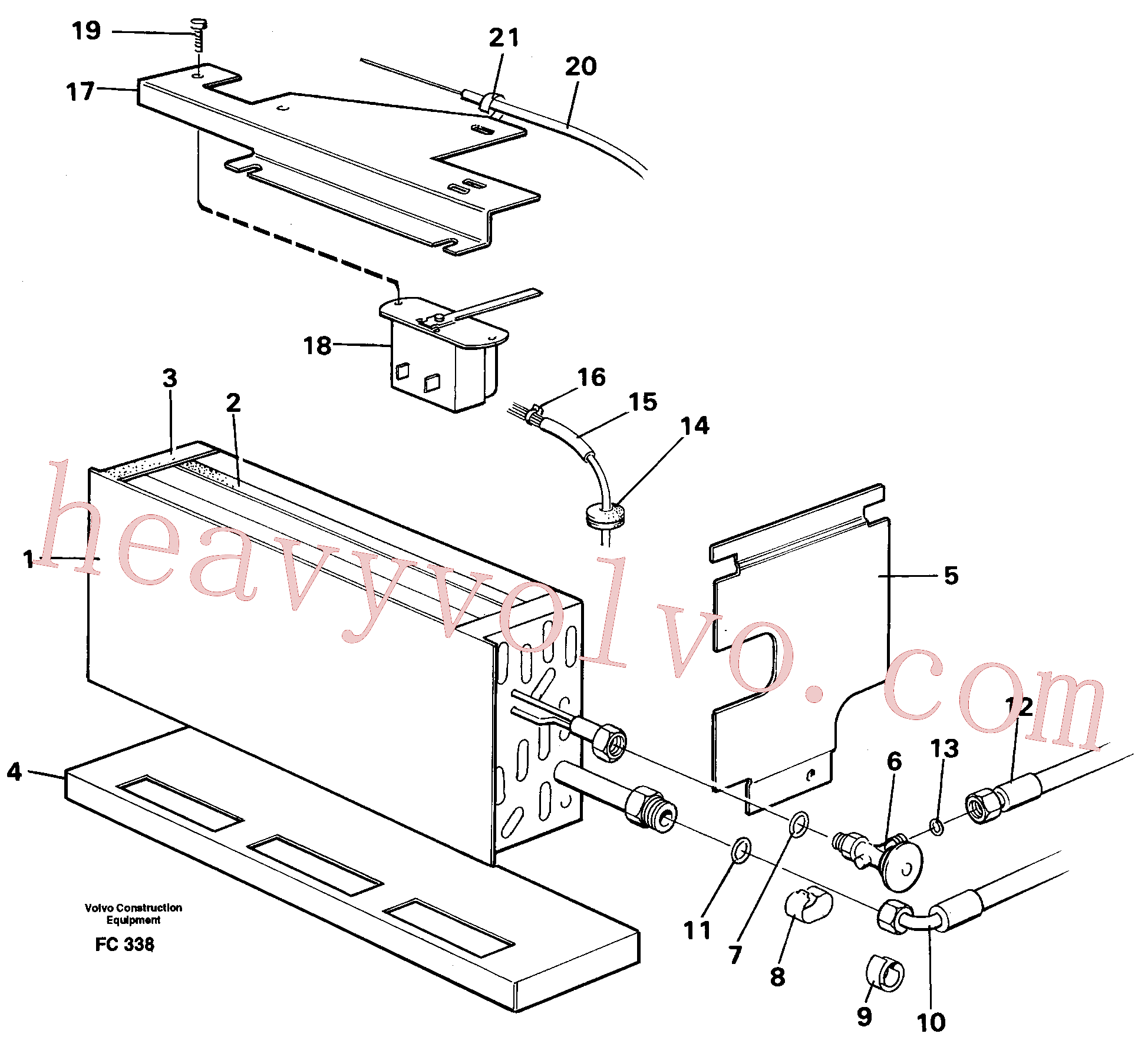 VOE14213847 for Volvo Evaporator with fitting parts cooling agent R12(FC338 assembly)