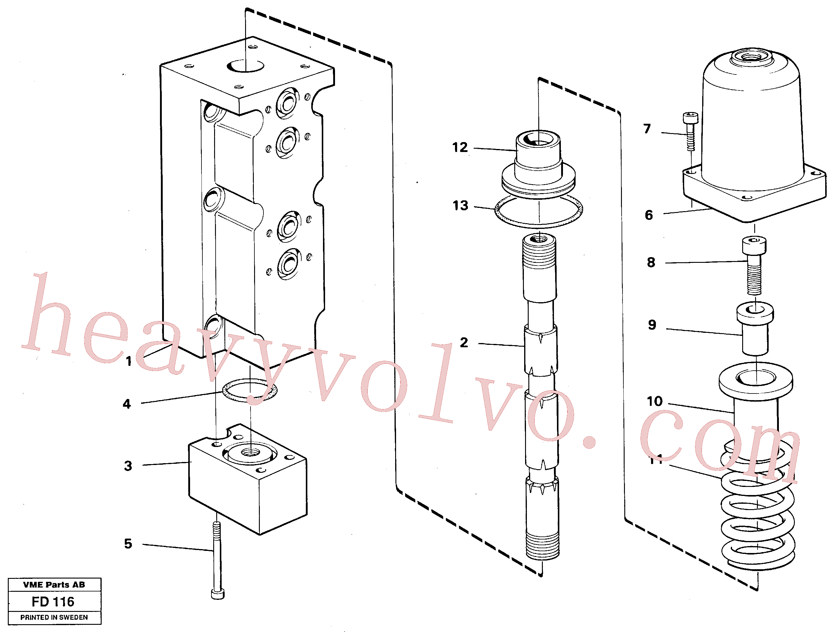 VOE14255976 for Volvo Four-way valve, boom primary(FD116 assembly)