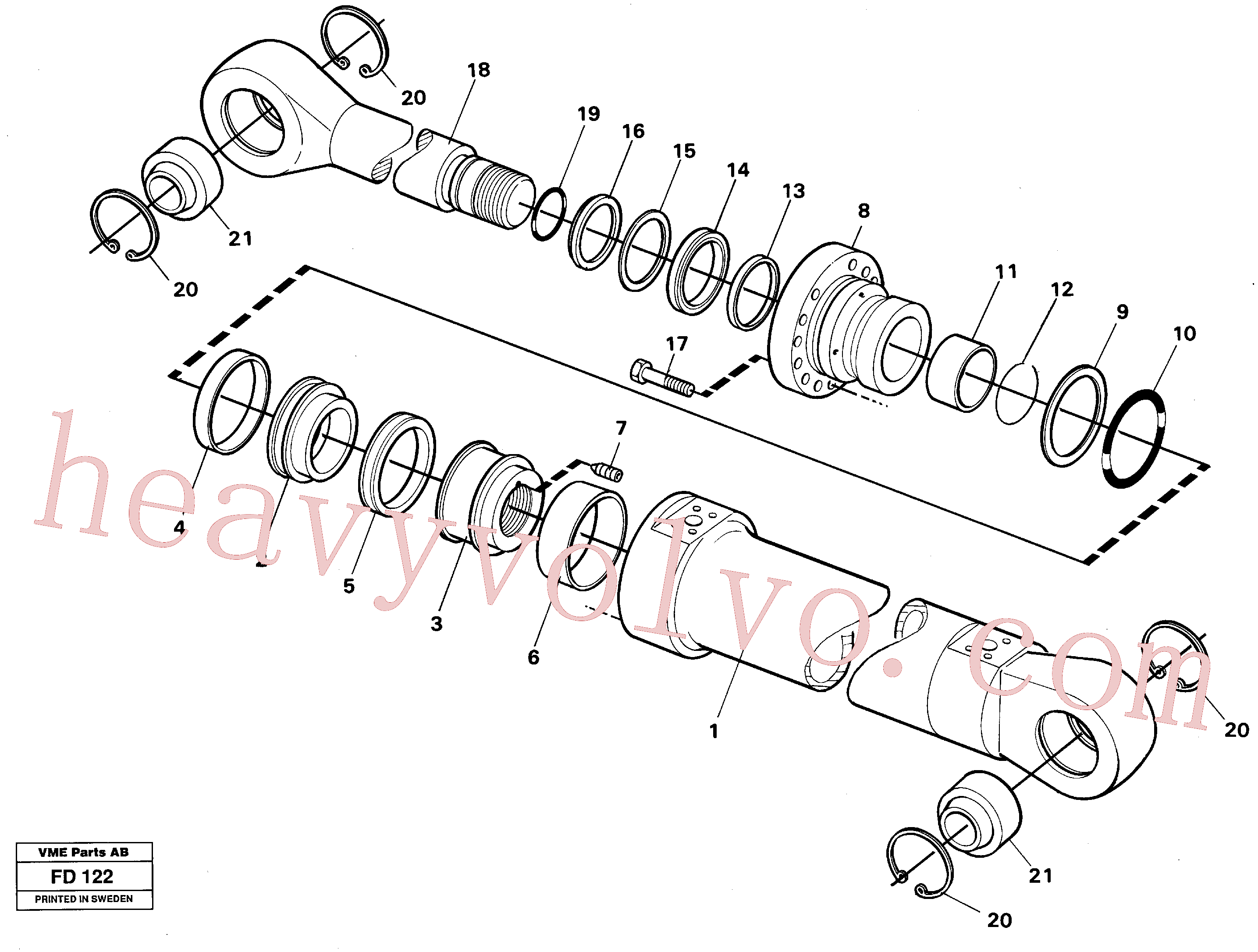 VOE11999529 for Volvo Boom cylinder(FD122 assembly)