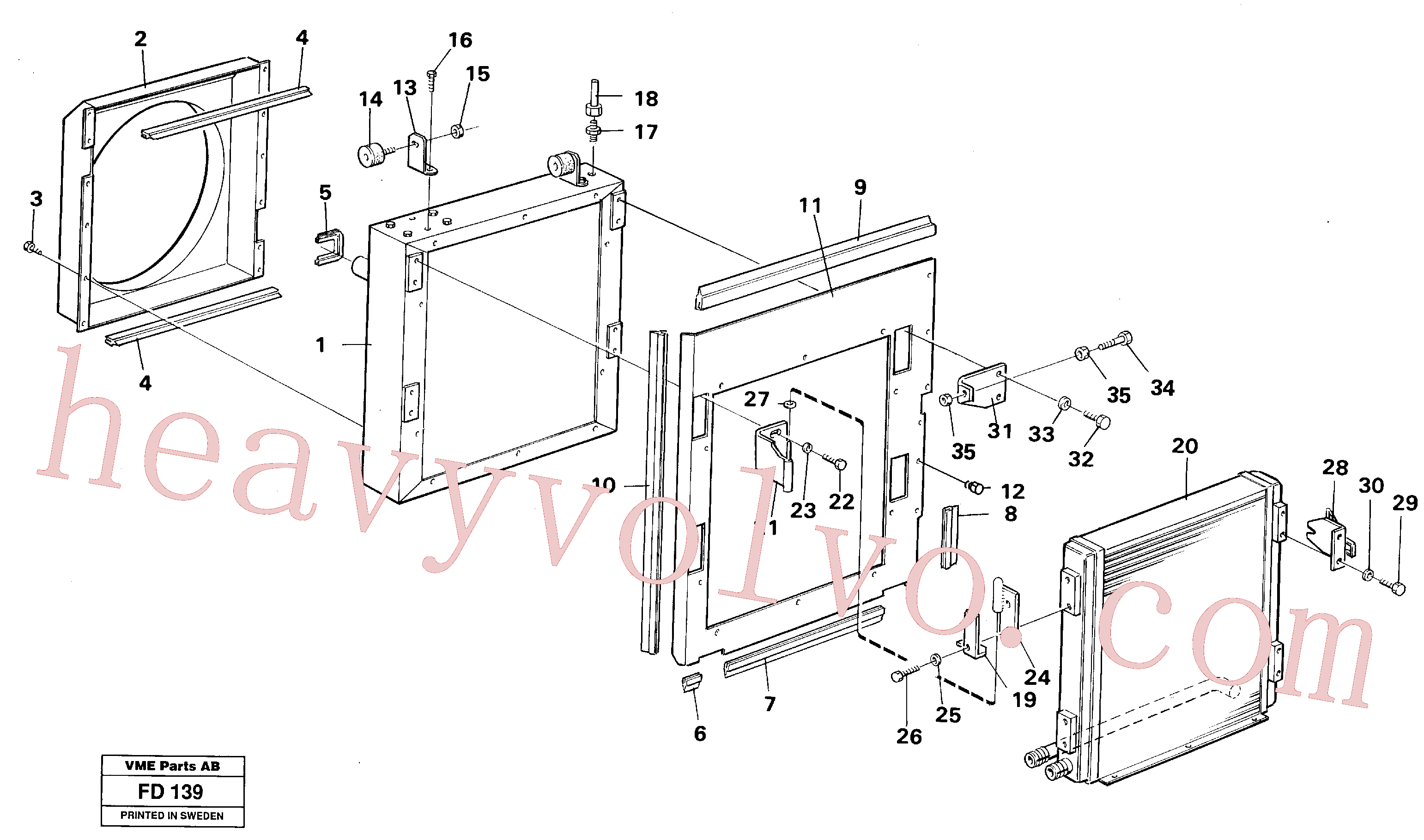 VOE14254221 for Volvo Hydraulic oil cooler(FD139 assembly)