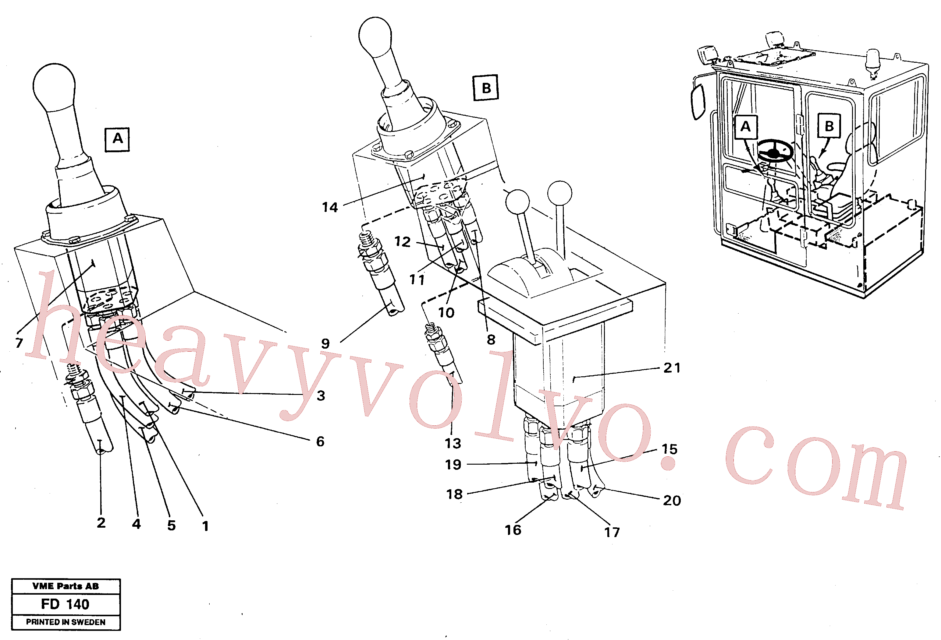 VOE14213131 for Volvo Joy stick, left and right(FD140 assembly)